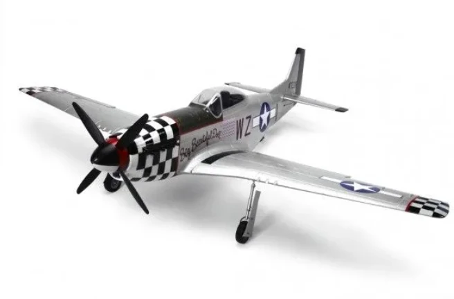 RC RTF P-51 Mustang RC Uçak II. Dünya Savaşı Savaş Uçağı PNP – Gümüş
