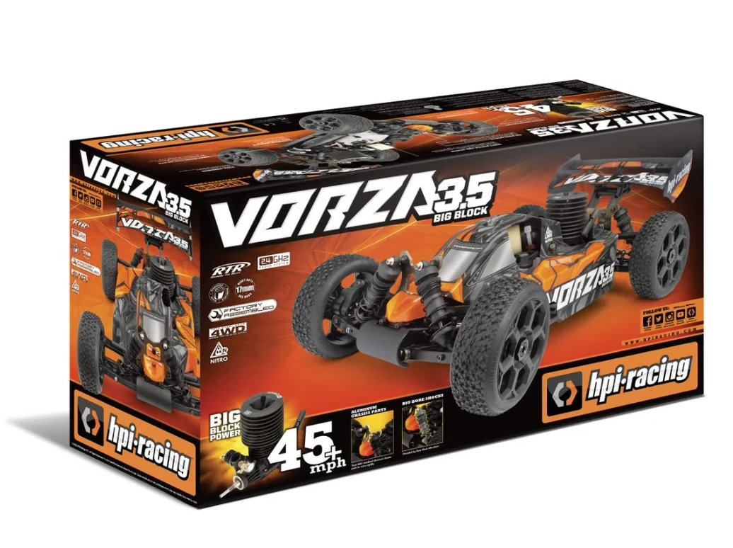 HPI YENİ VORZA NITRO BUGGY 1/8 Ölçekli 4WD Nitro Buggy, Nitro Star F3.5 V2 Motoru ile