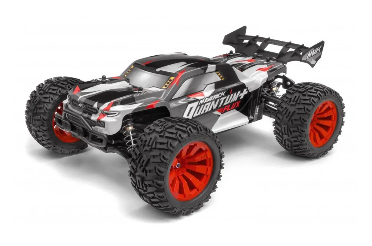 MAVERICK QUANTUM XT+ FLUX 1/10 4WD FIRÇASIZ STADYUM KAMYONU KIRMIZI / GRİ
