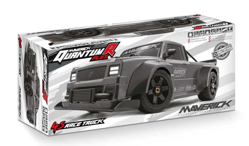 Maverick QuantumR FLUX 1/8 4WD Fırçasız Sokak Kamyonu Gri