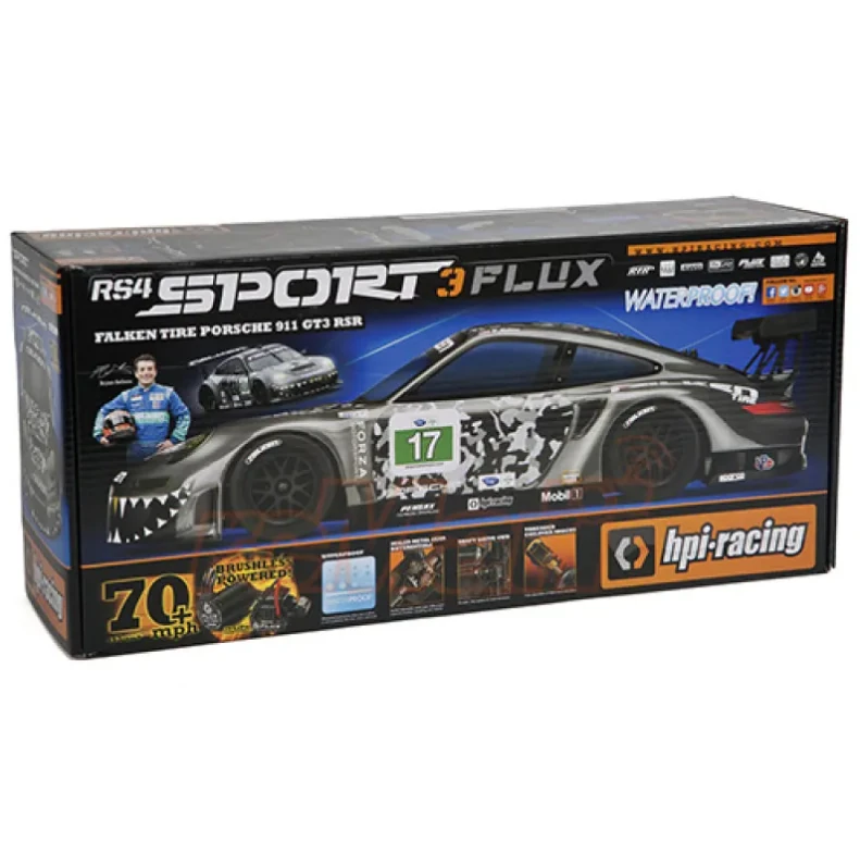 HPI RS4 SPORT 3 FLUX RTR PORSCHE 911 GT3