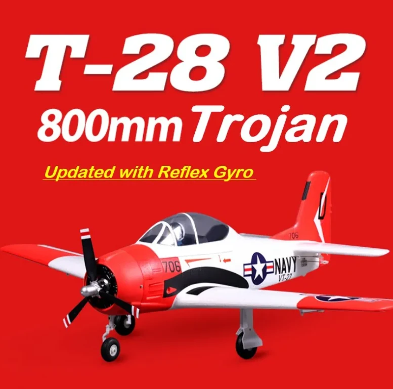 FMS 800mm T-28 Trojan V2 Kırmızı, Reflex V2, PNP