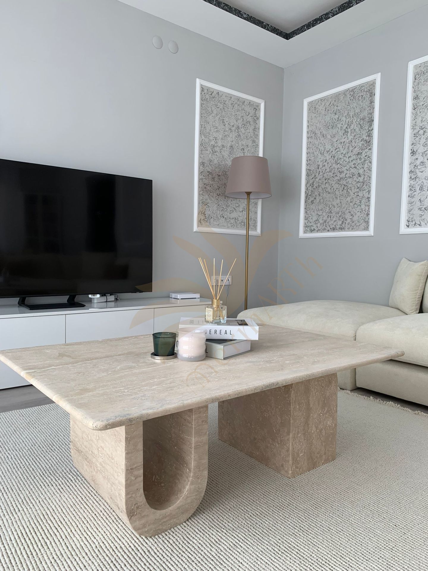 Rectangular Travertine Coffee Table