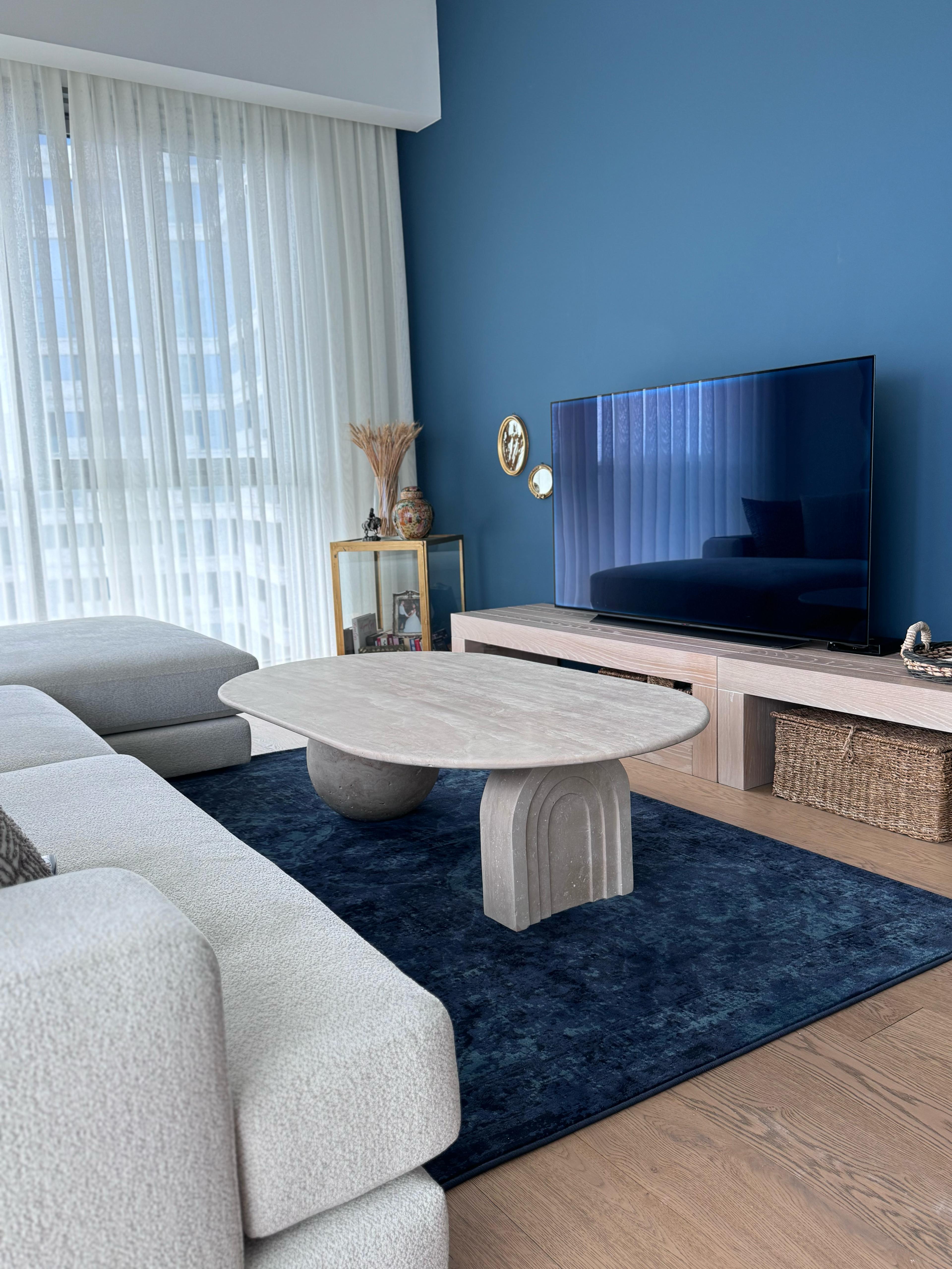 Travertin Couchtisch - Modernes Design