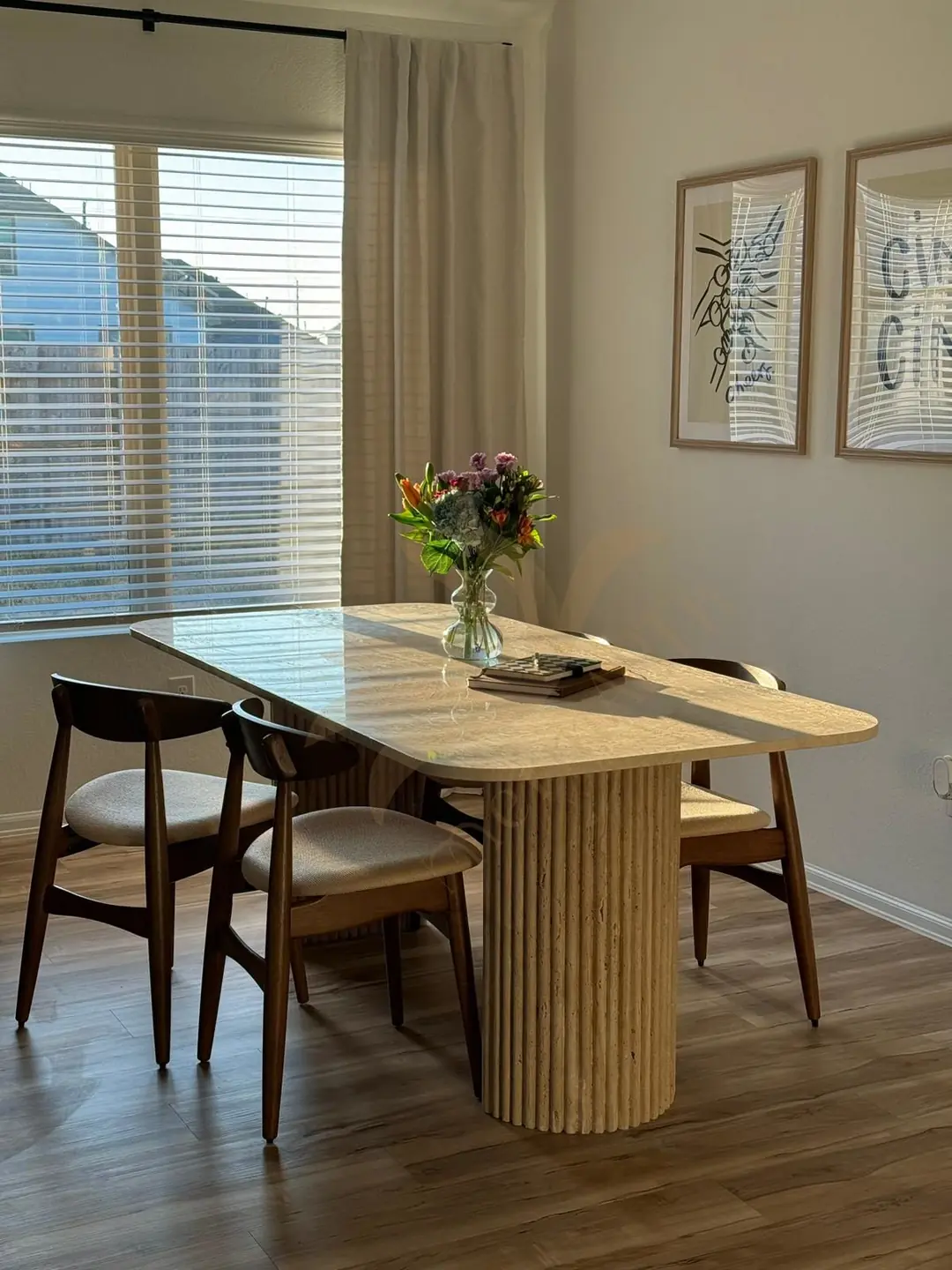 Travertine Dining Table & Natural Stone
