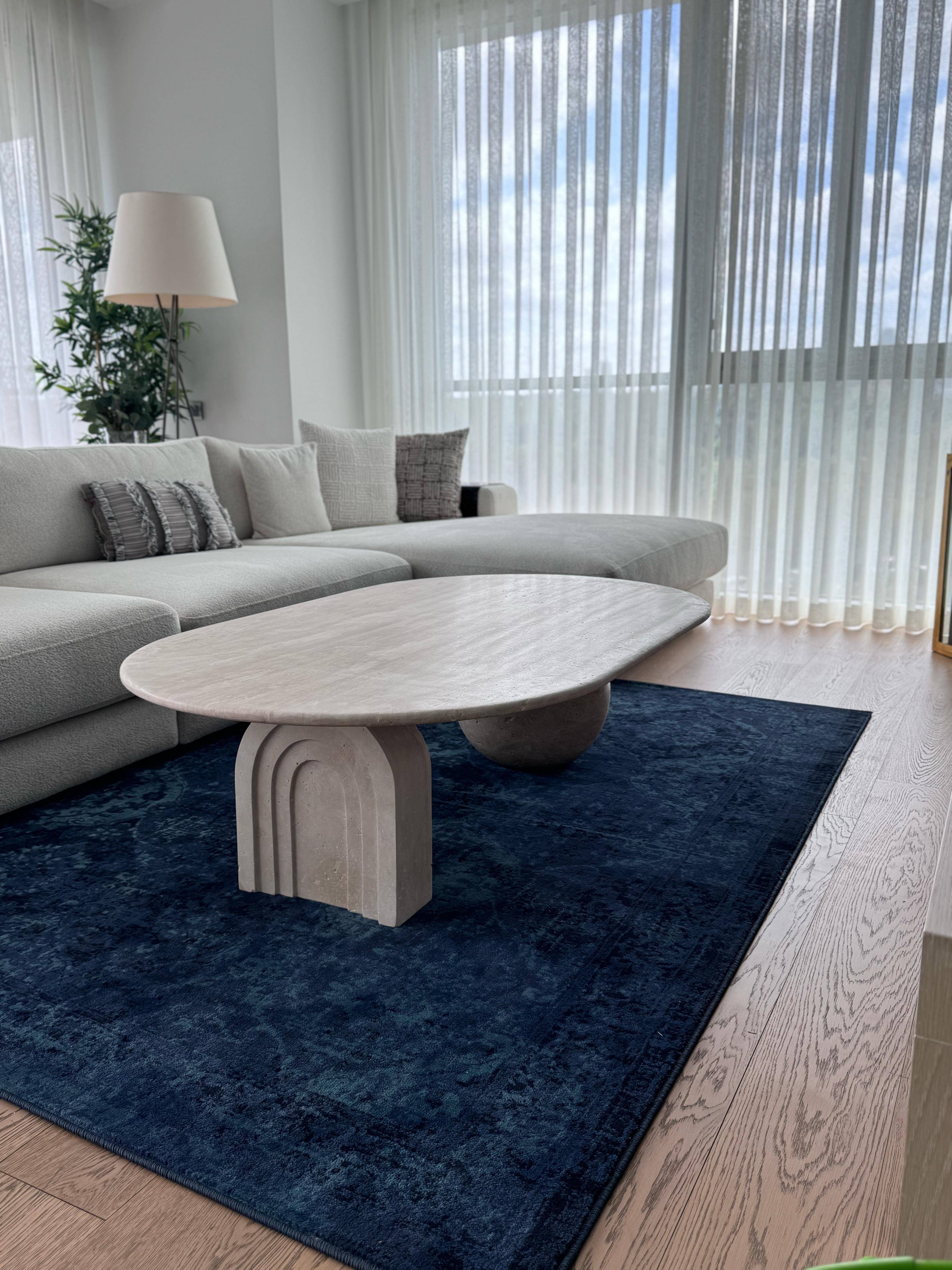 Travertin Couchtisch - Modernes Design