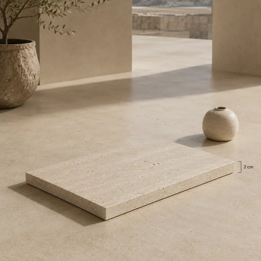 2 cm traverten kalınlık örneği