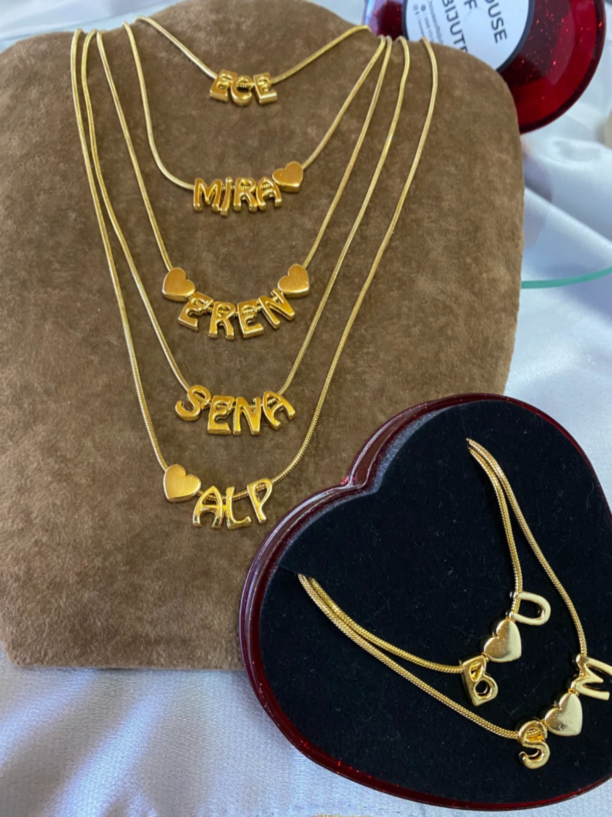 Paslanmaz Çelik Kişiye Özel Üretim Harfli ve İsimli Kolye (kolye türü seçiniz)