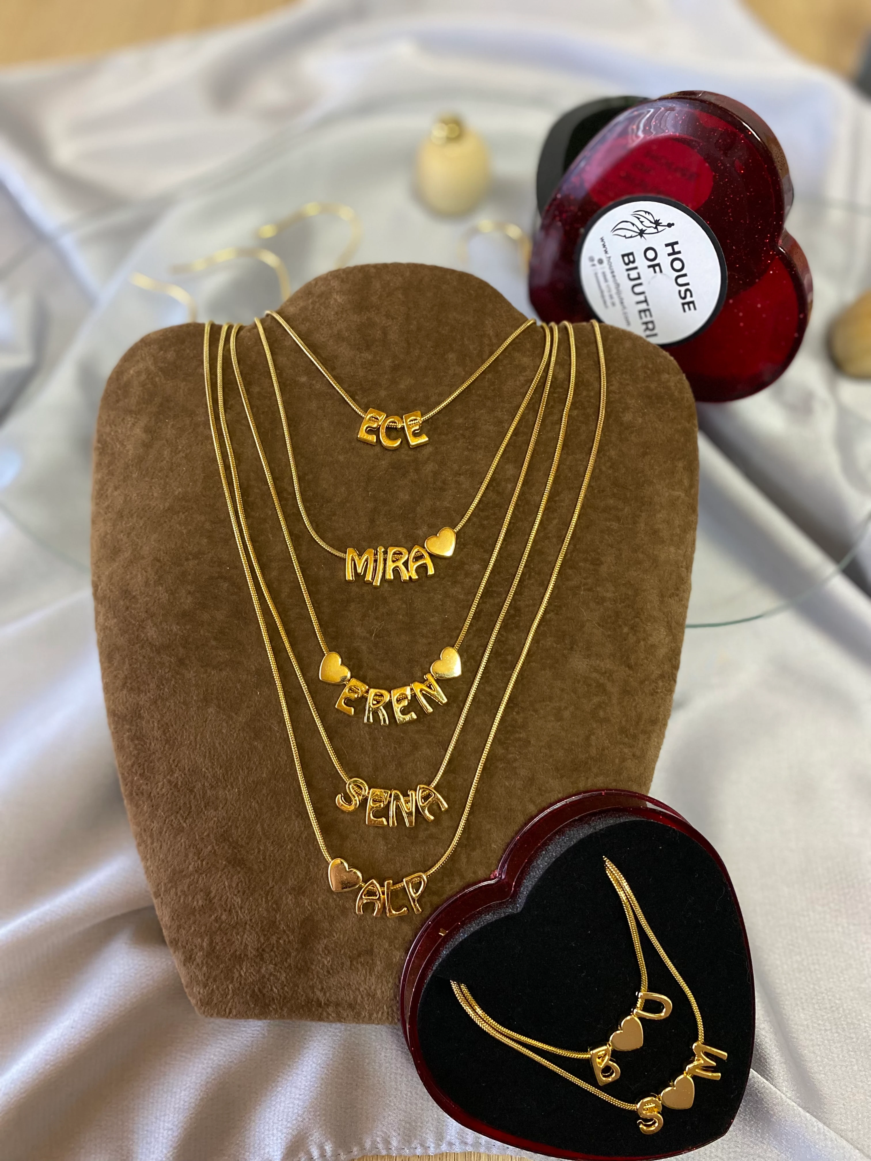 Paslanmaz Çelik Kişiye Özel Üretim Harfli ve İsimli Kolye (kolye türü seçiniz)