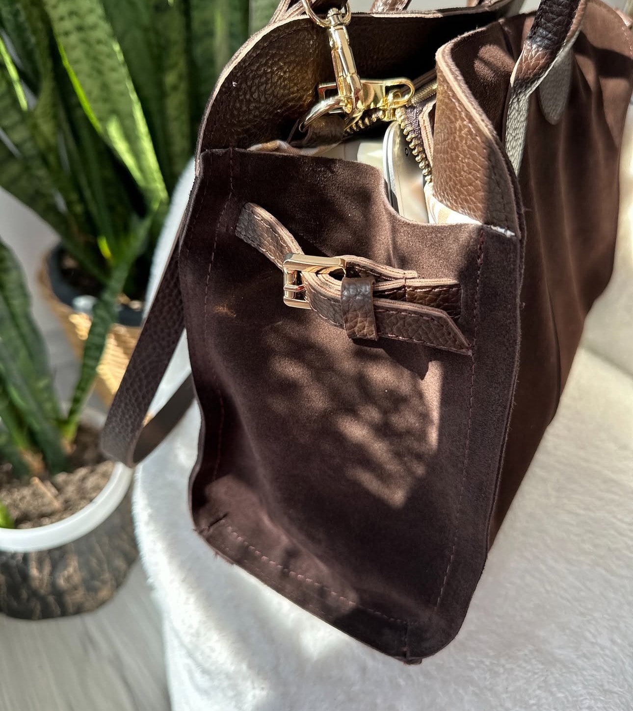 Büyük Less Bag %100 Leather