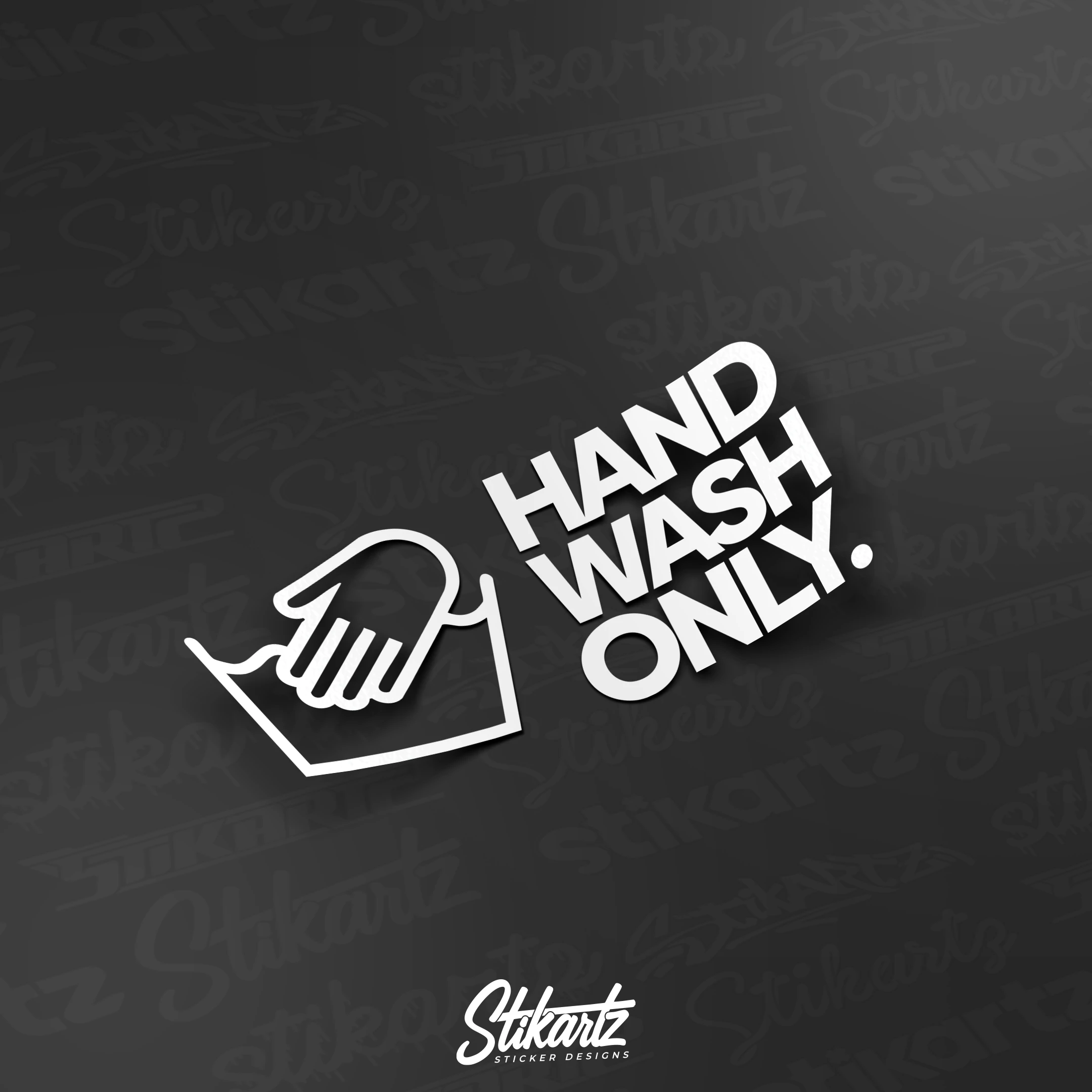 Hand Wash Only Sticker
