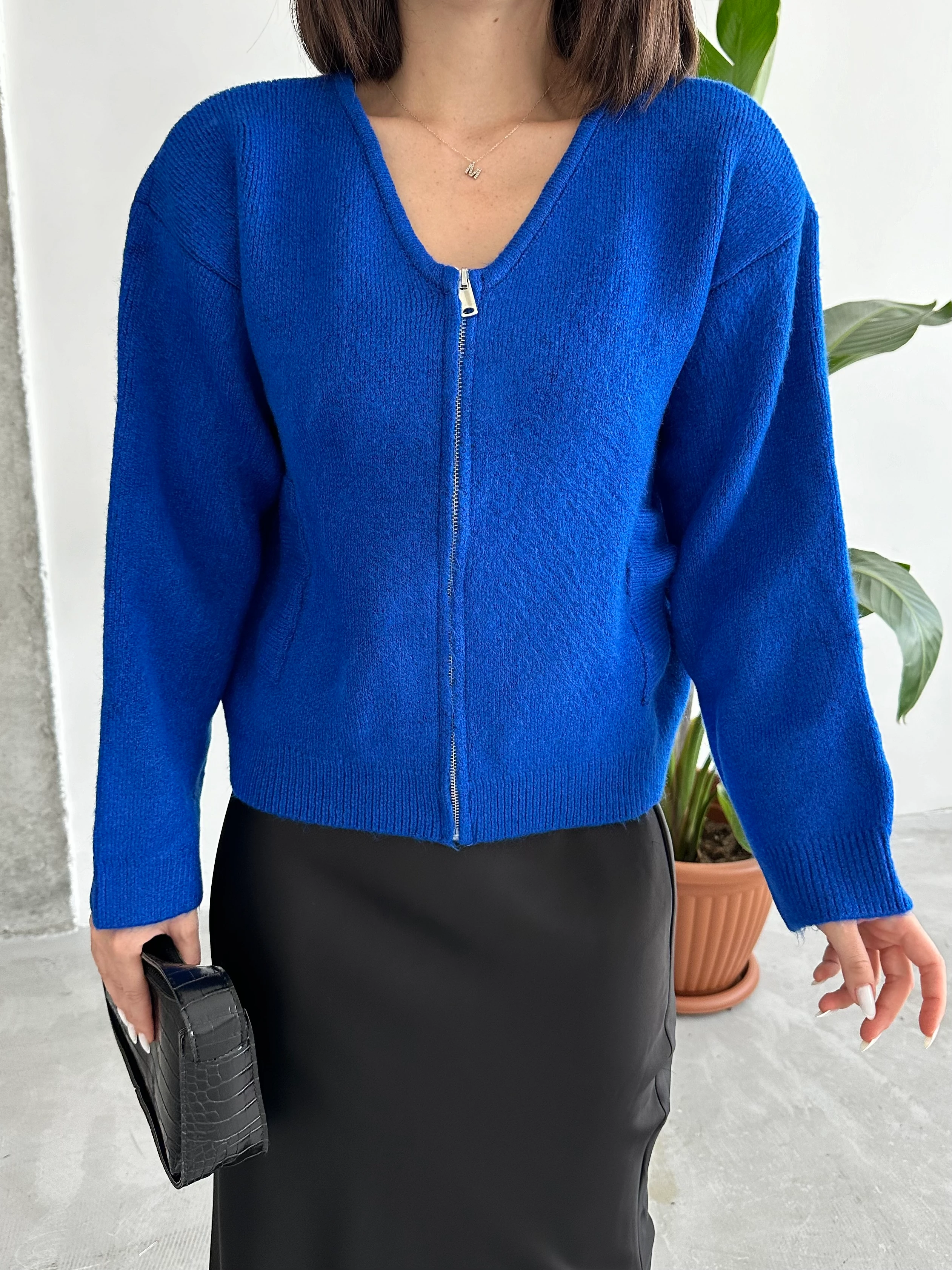 FERMUARLI ŞARDONLU KAZAK