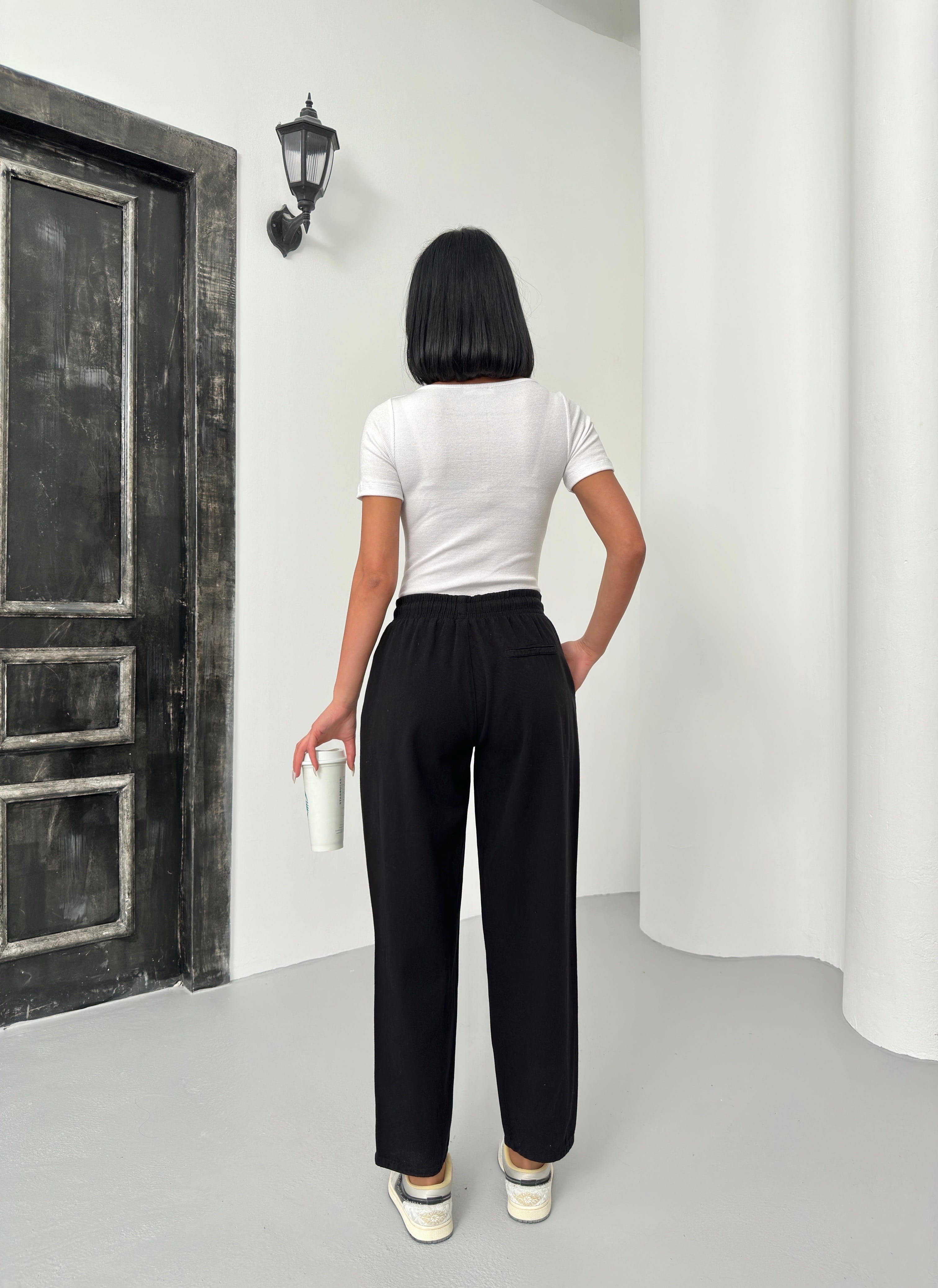 CEPLİ GABARDİN PANTOLON - Siyah