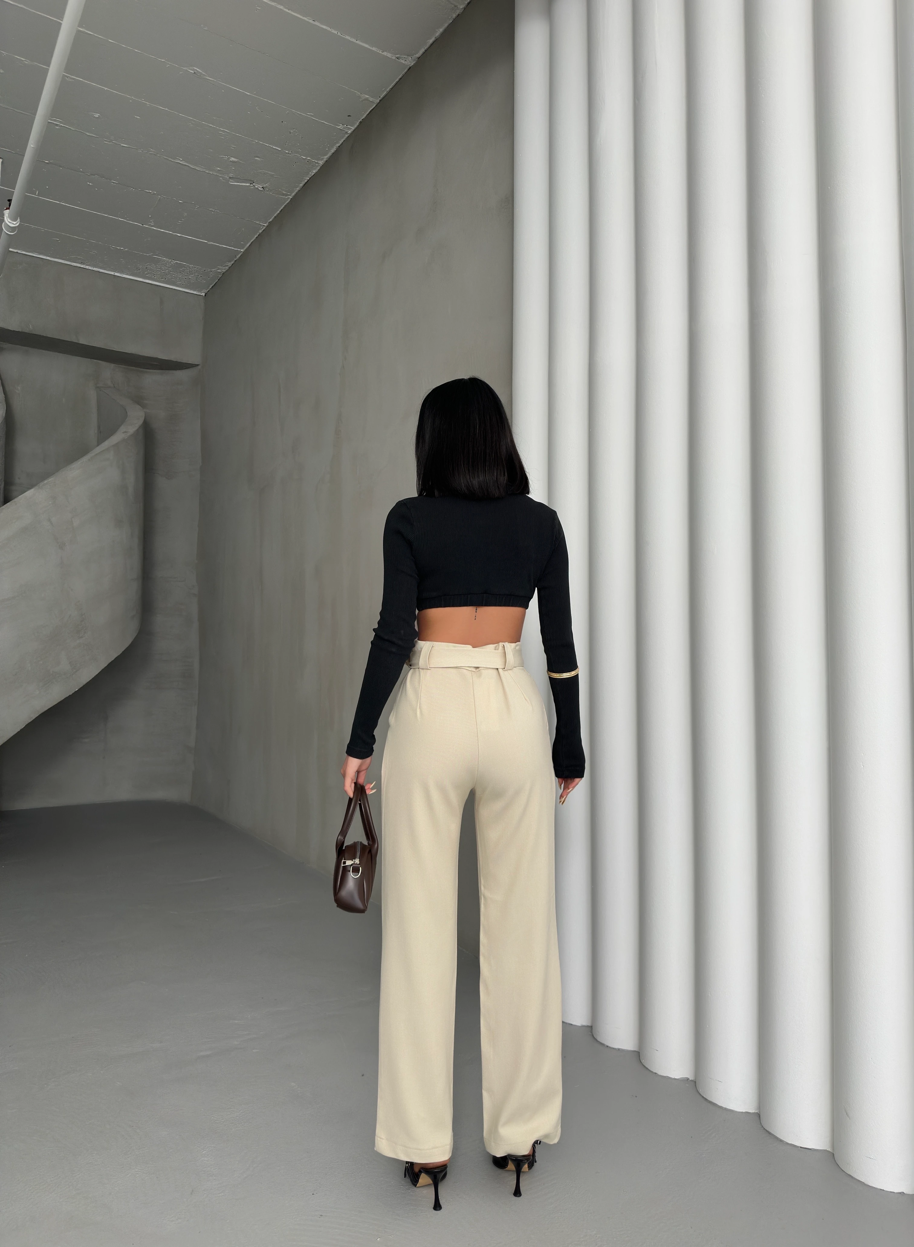 POLİVİSKON KEMERLİ PANTOLON