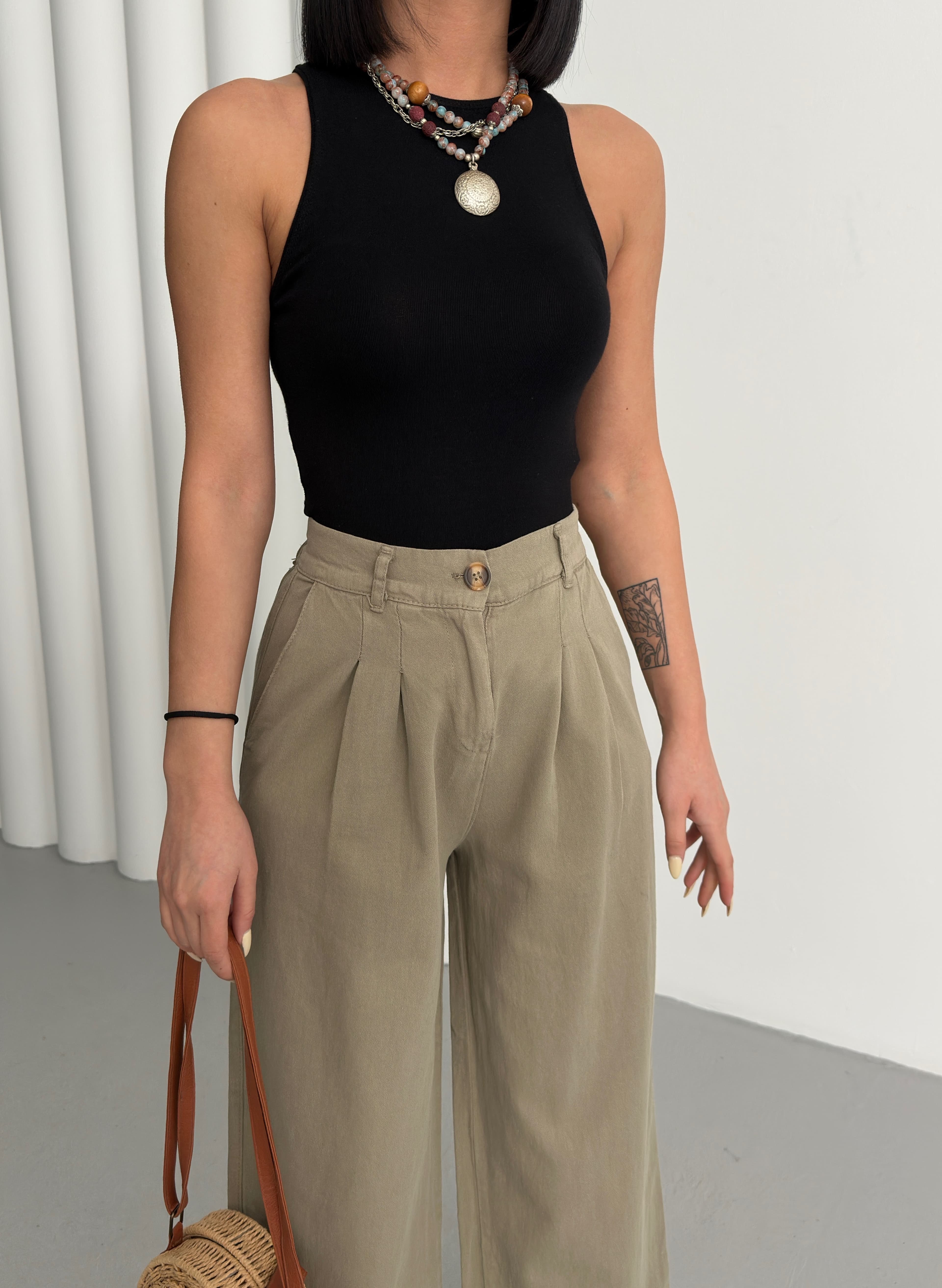SADE GABARDİN PANTOLON - Haki
