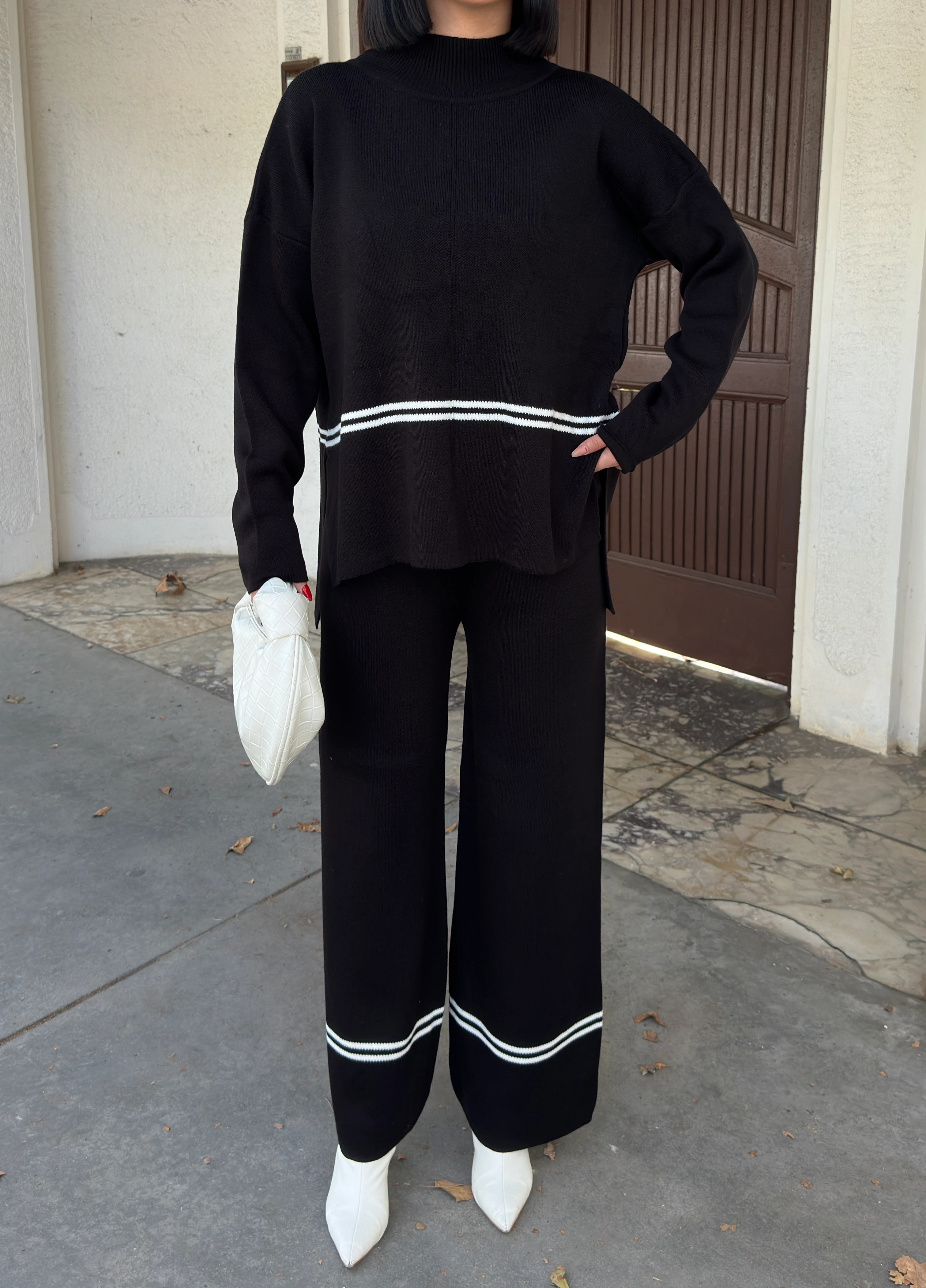 ÇİFT ÇİZGİLİ TAKIM - Siyah