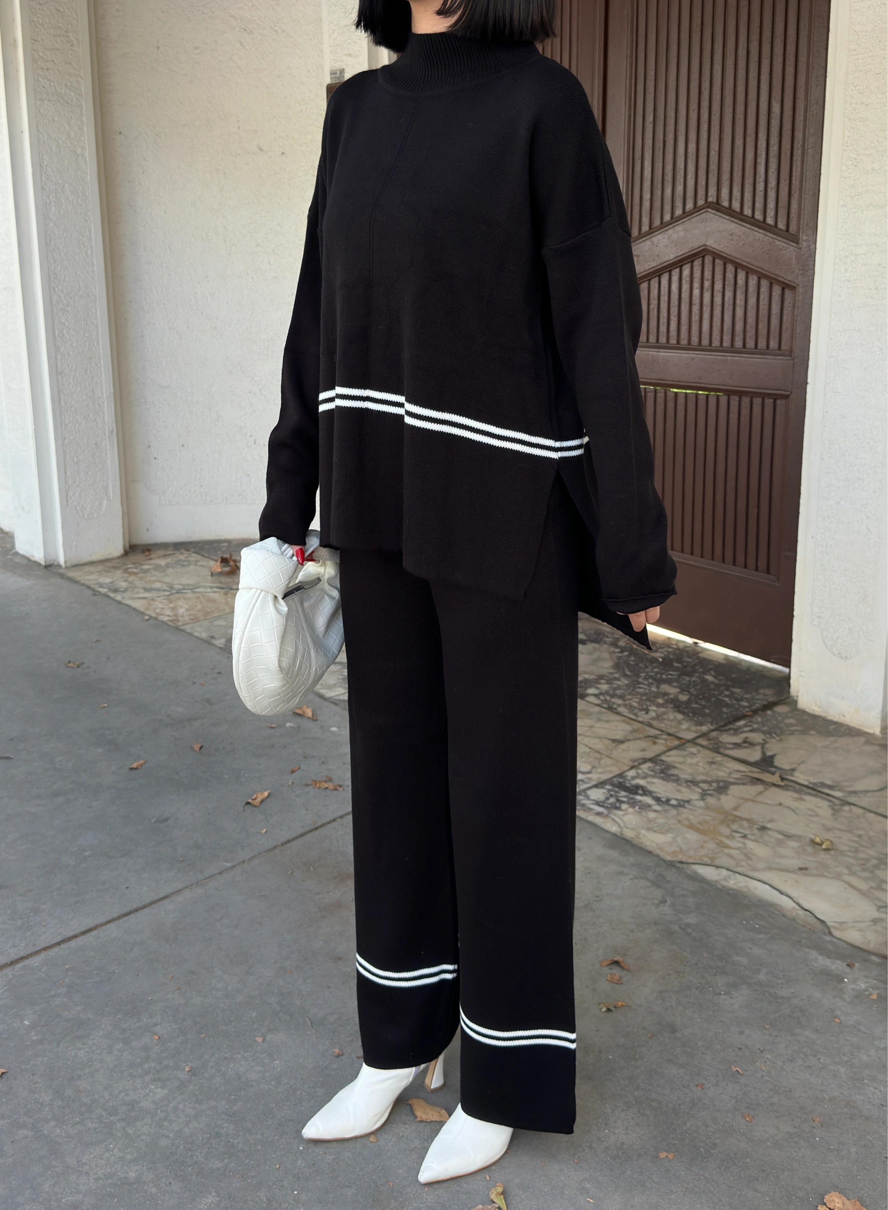 ÇİFT ÇİZGİLİ TAKIM - Siyah