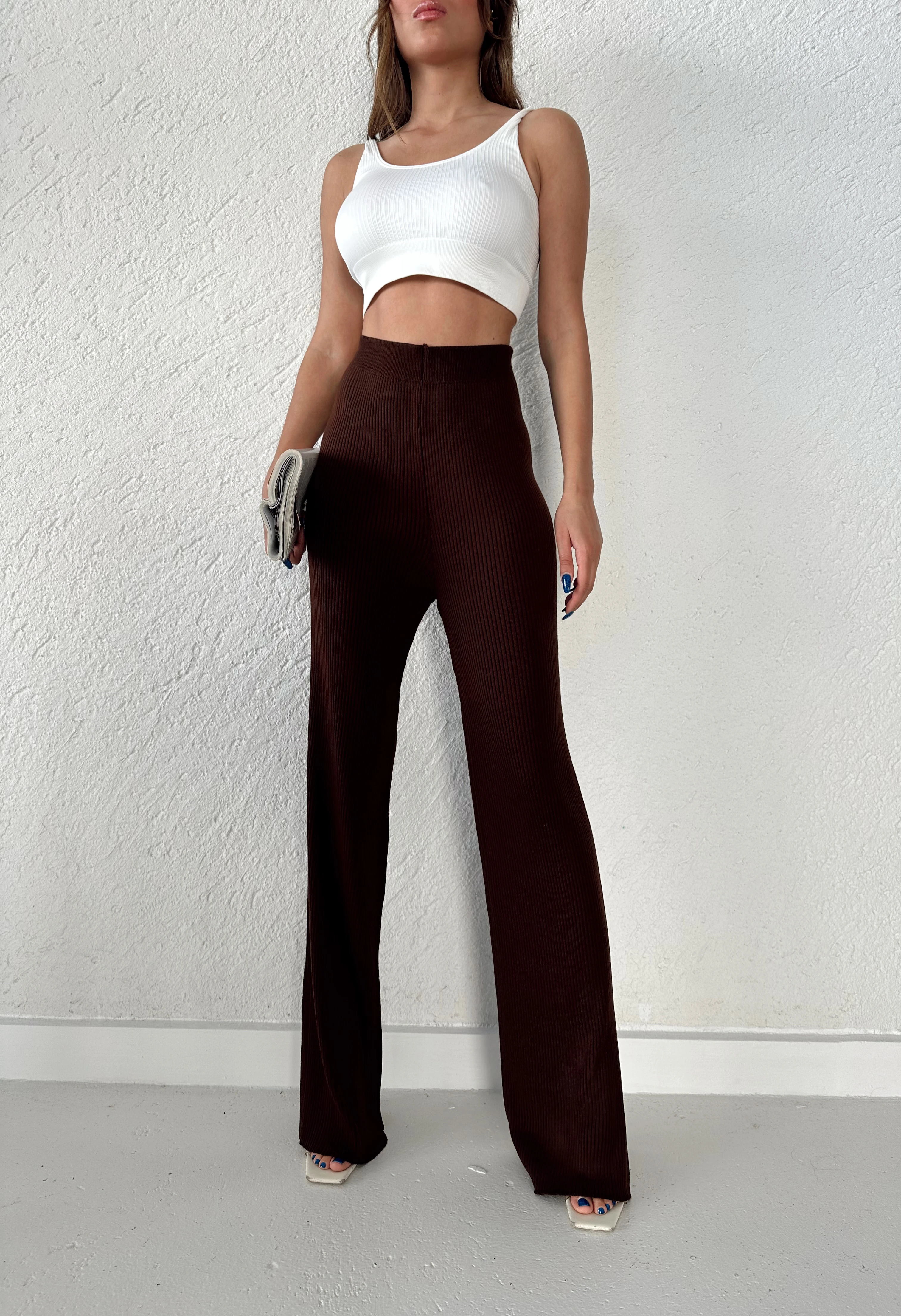 YIRTMAÇLI FİTİLLİ PANTOLON