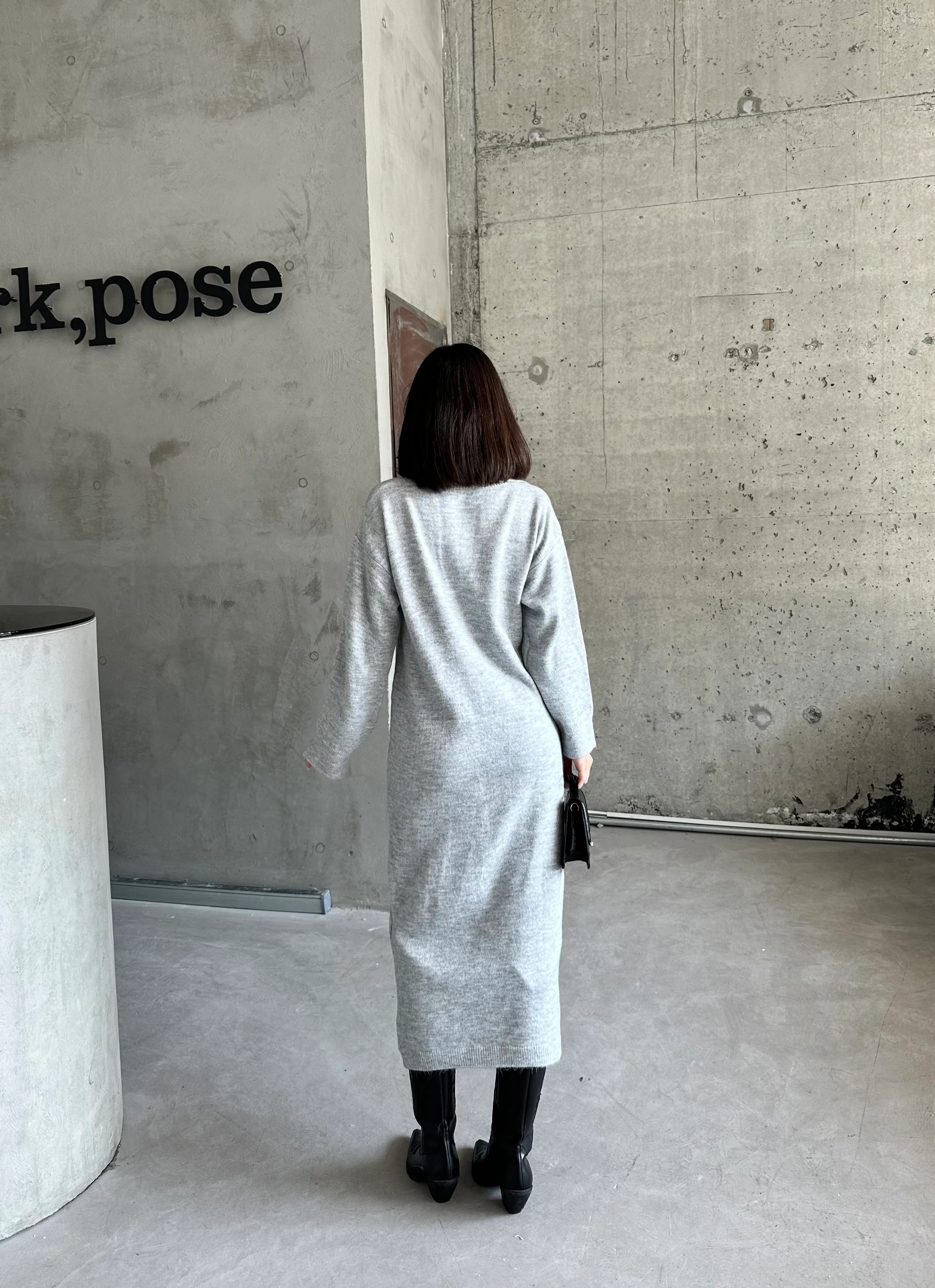 POLO YAKA ŞARDONLU ELBİSE