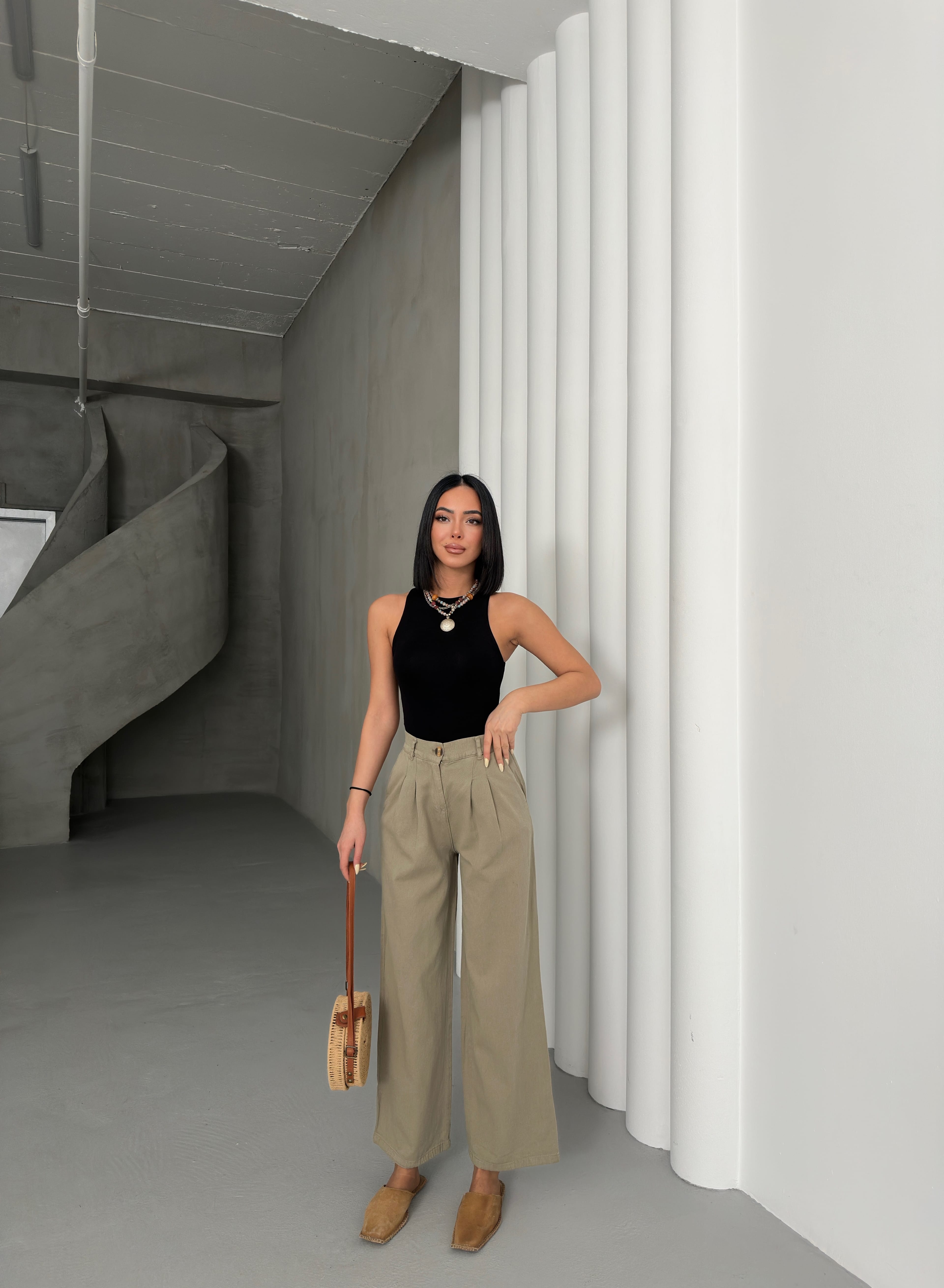 SADE GABARDİN PANTOLON - Haki
