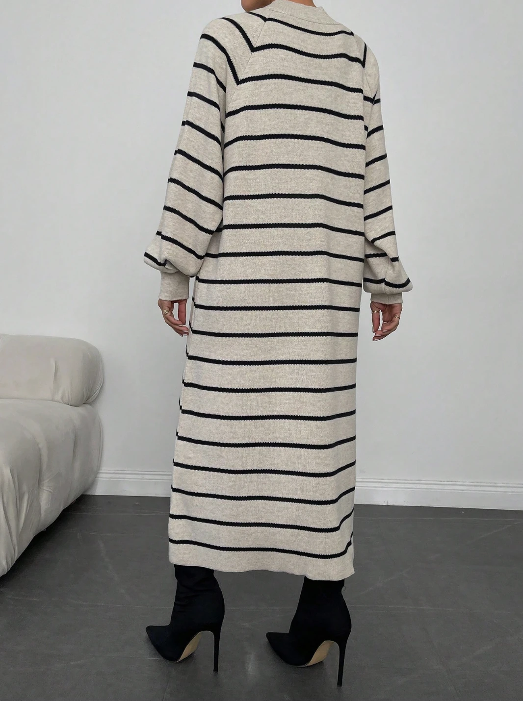 ÇİZGİLİ PİKE ELBİSE