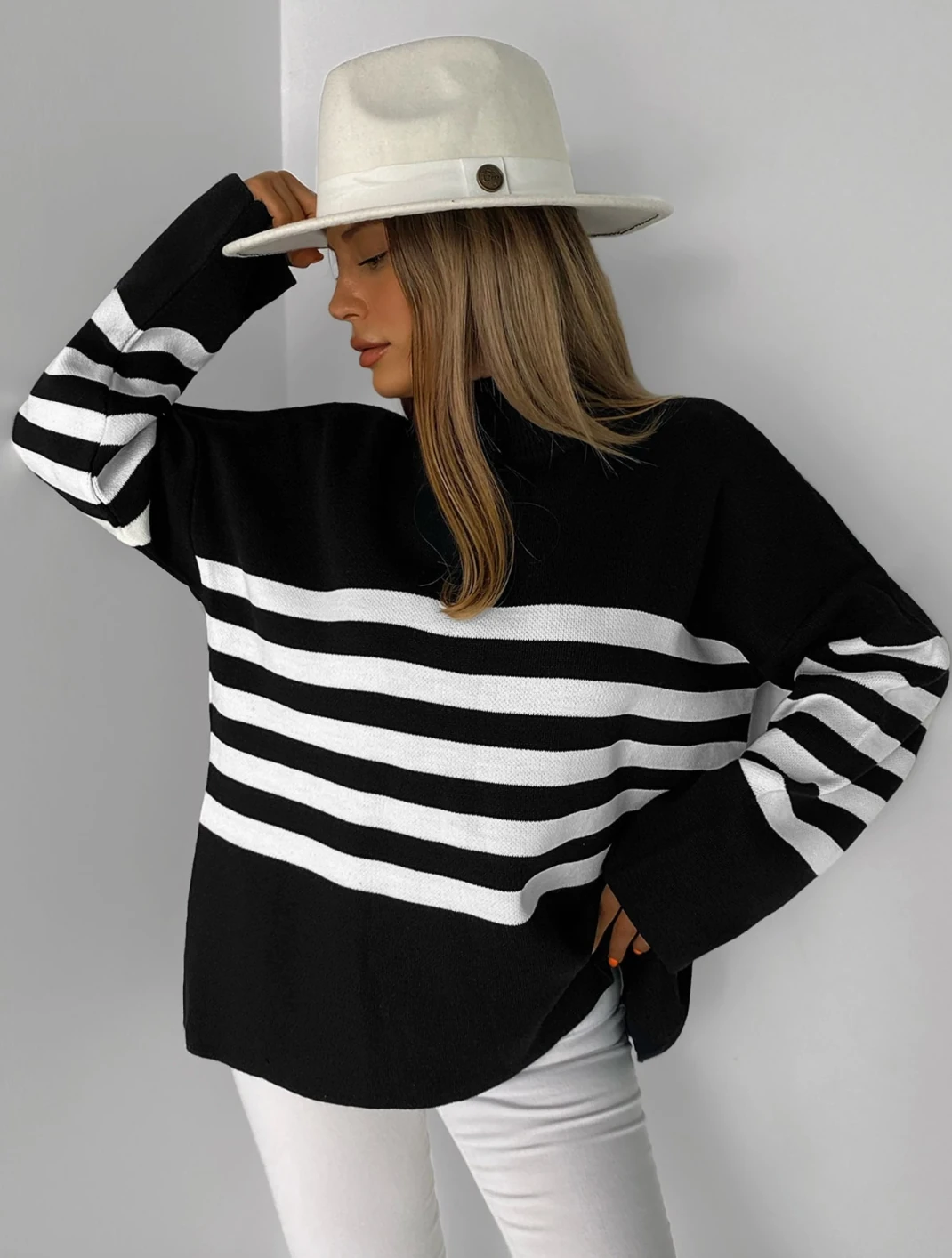 ÇİZGİLİ PİKE KAZAK