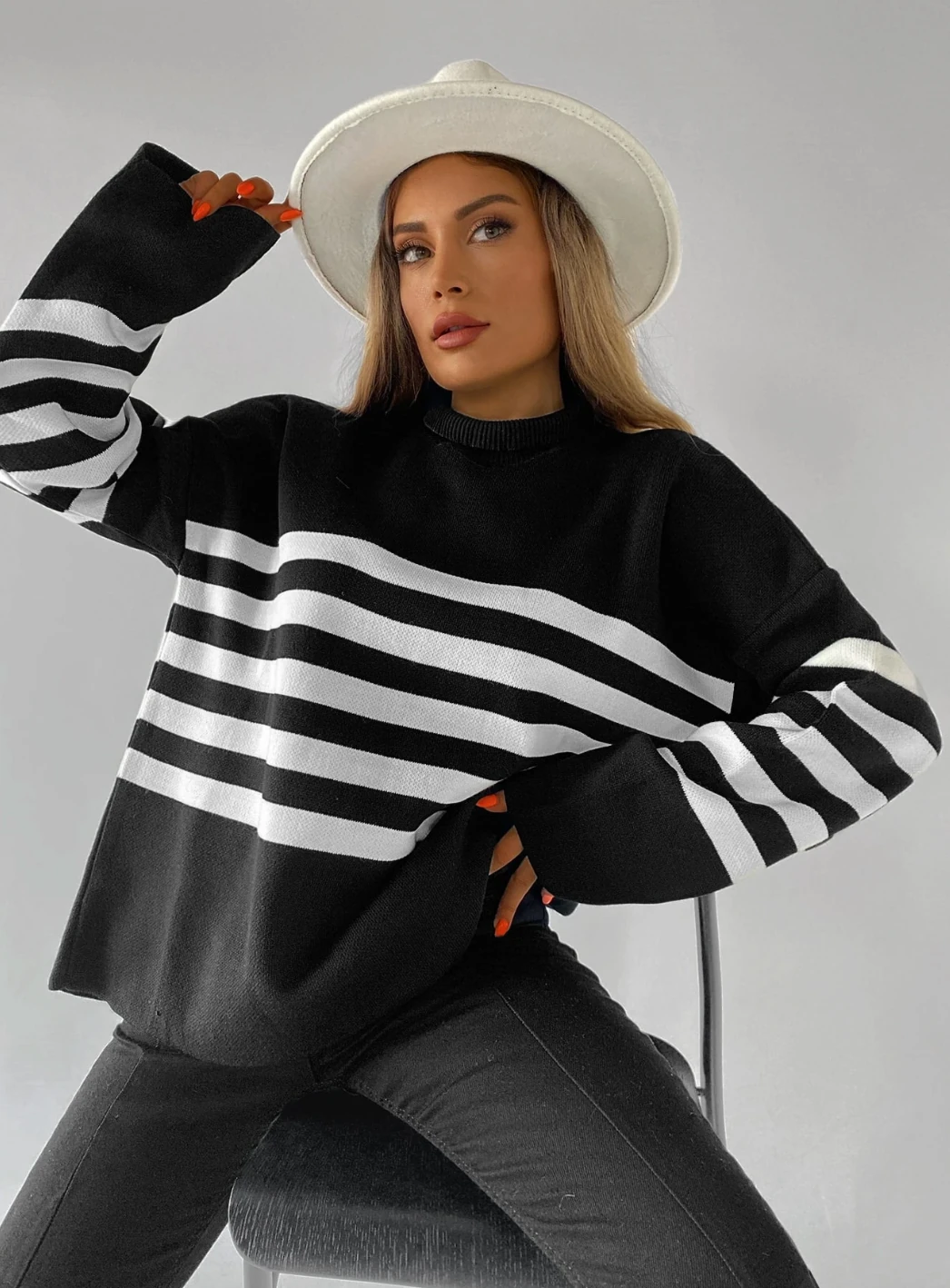 ÇİZGİLİ PİKE KAZAK