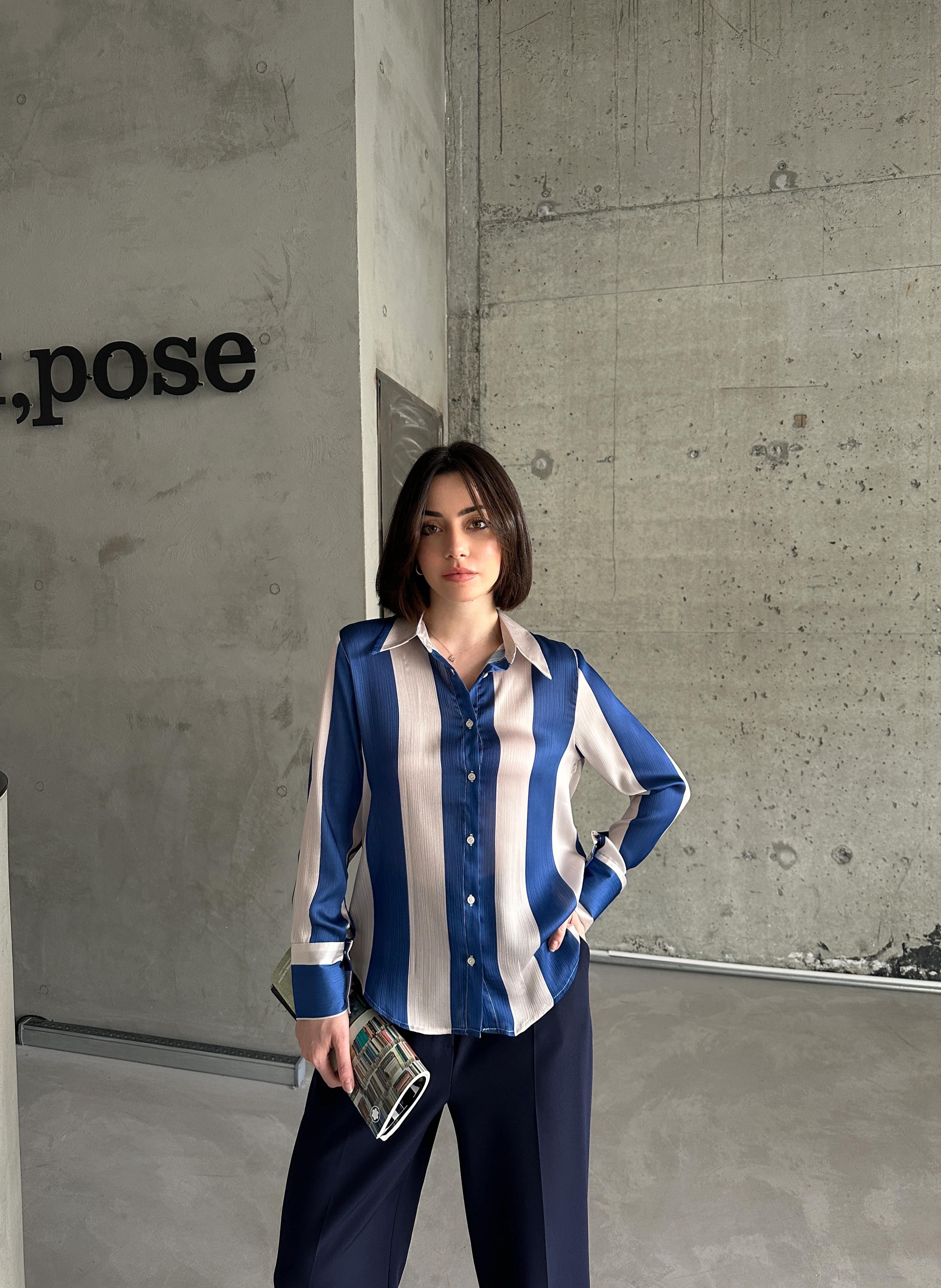 ŞERİT DESEN GÖMLEK