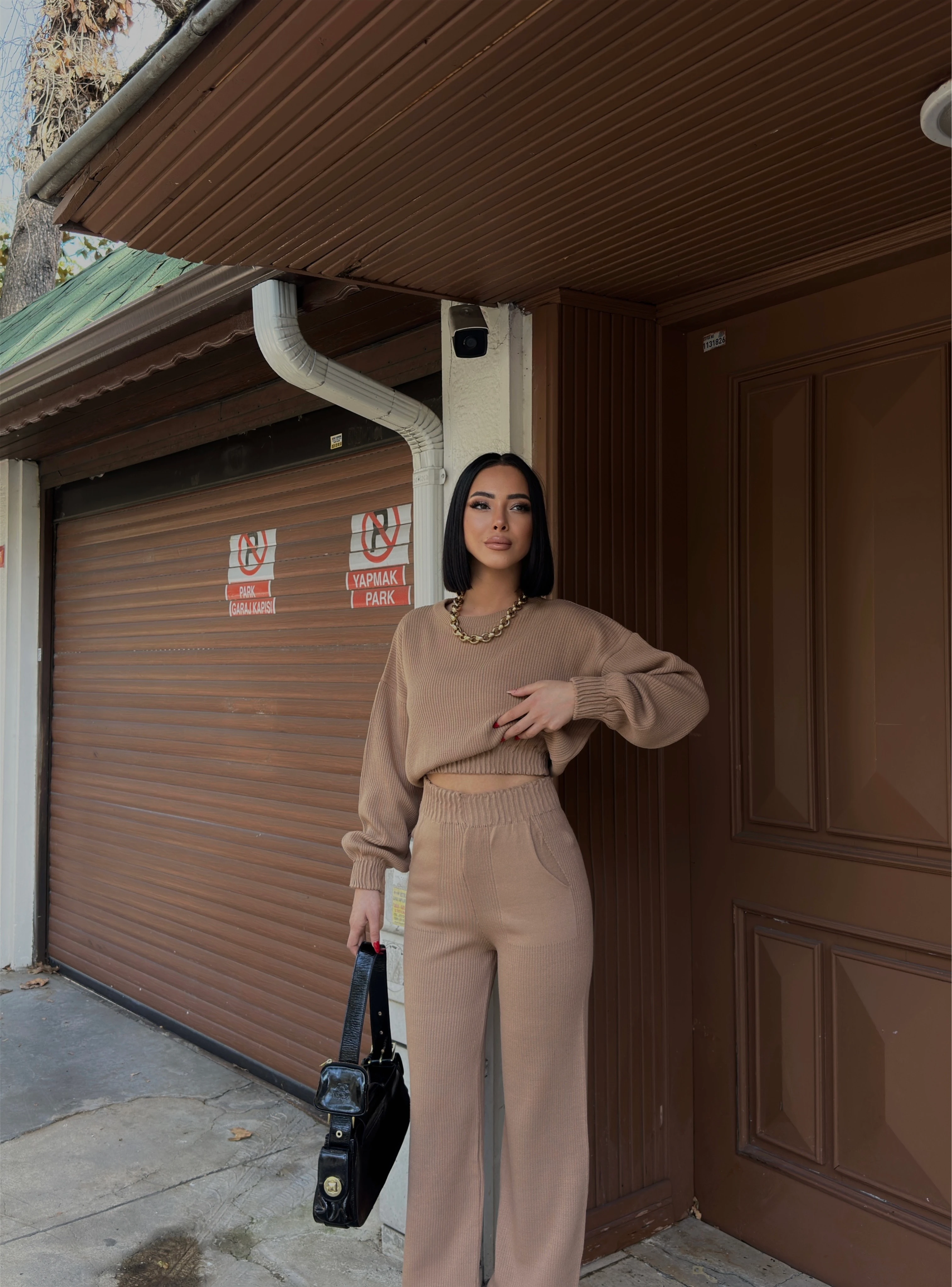 ALTI ÜSTÜ GİPELİ TAKIM - Karamel