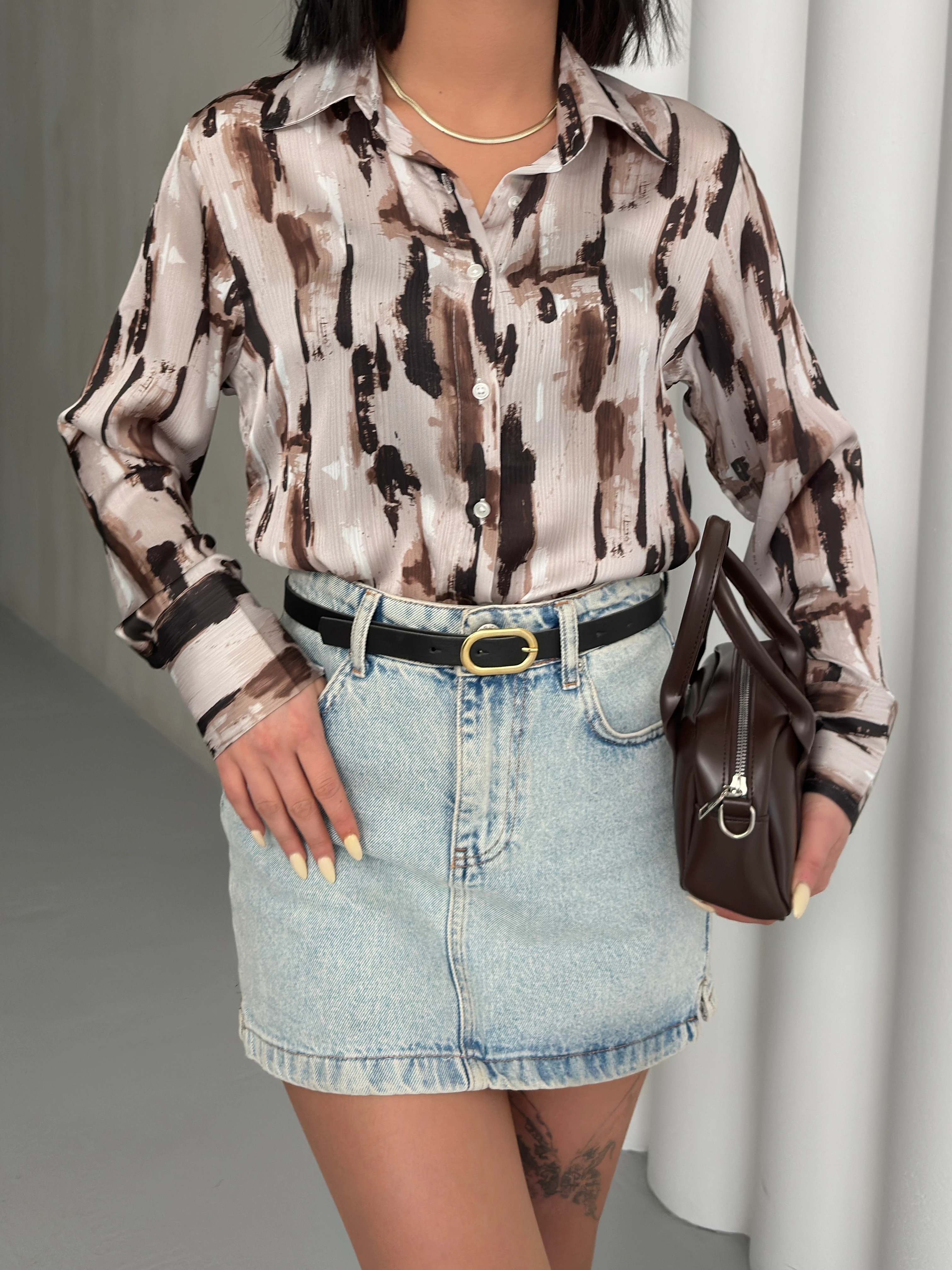 VAN GOGH DESEN GÖMLEK