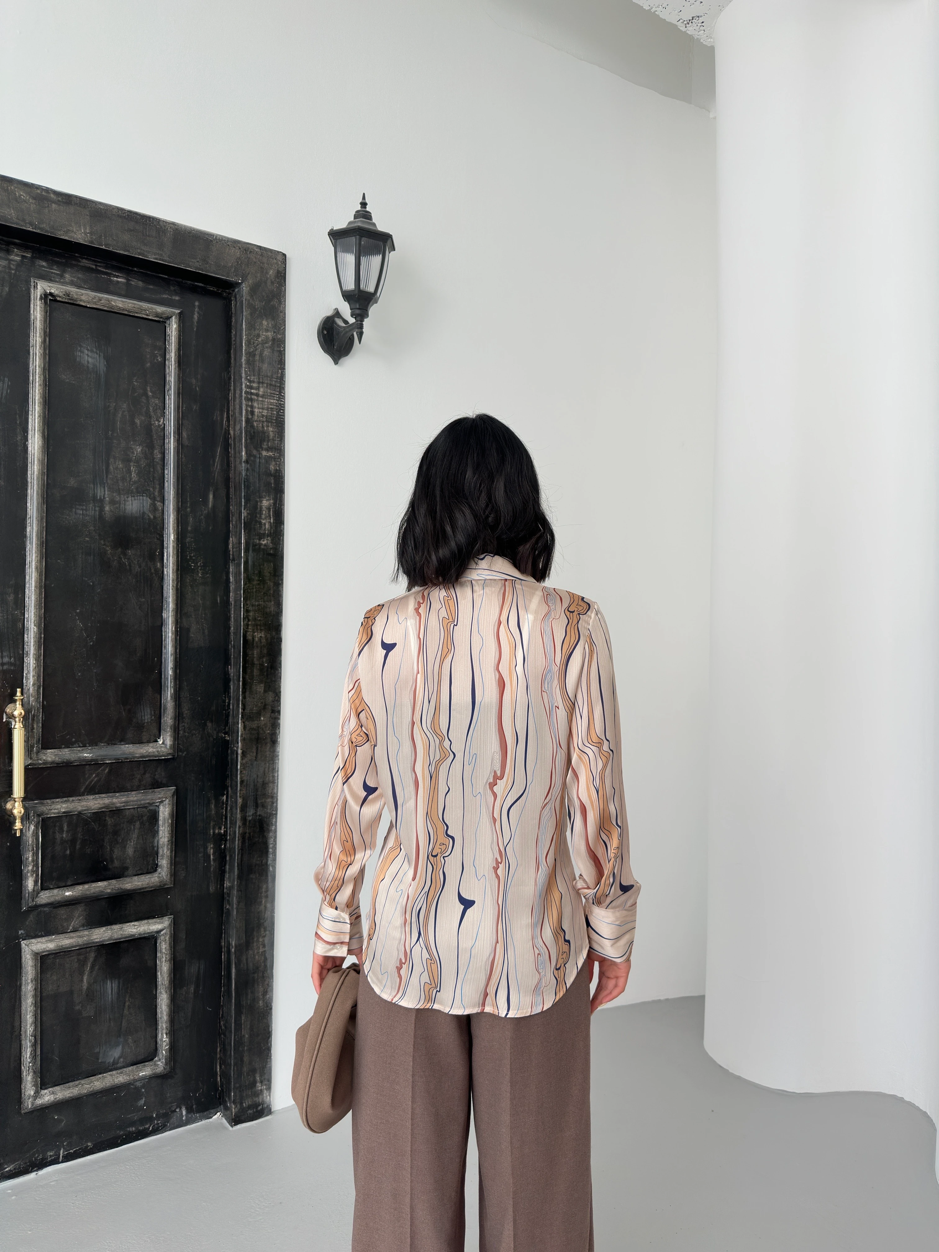 Ağaç Gövdesi Desen Gömlek