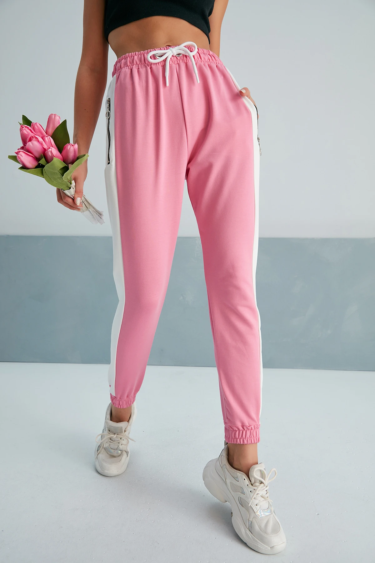 FERMUARLI EŞOFMAN ALTI - Pembe