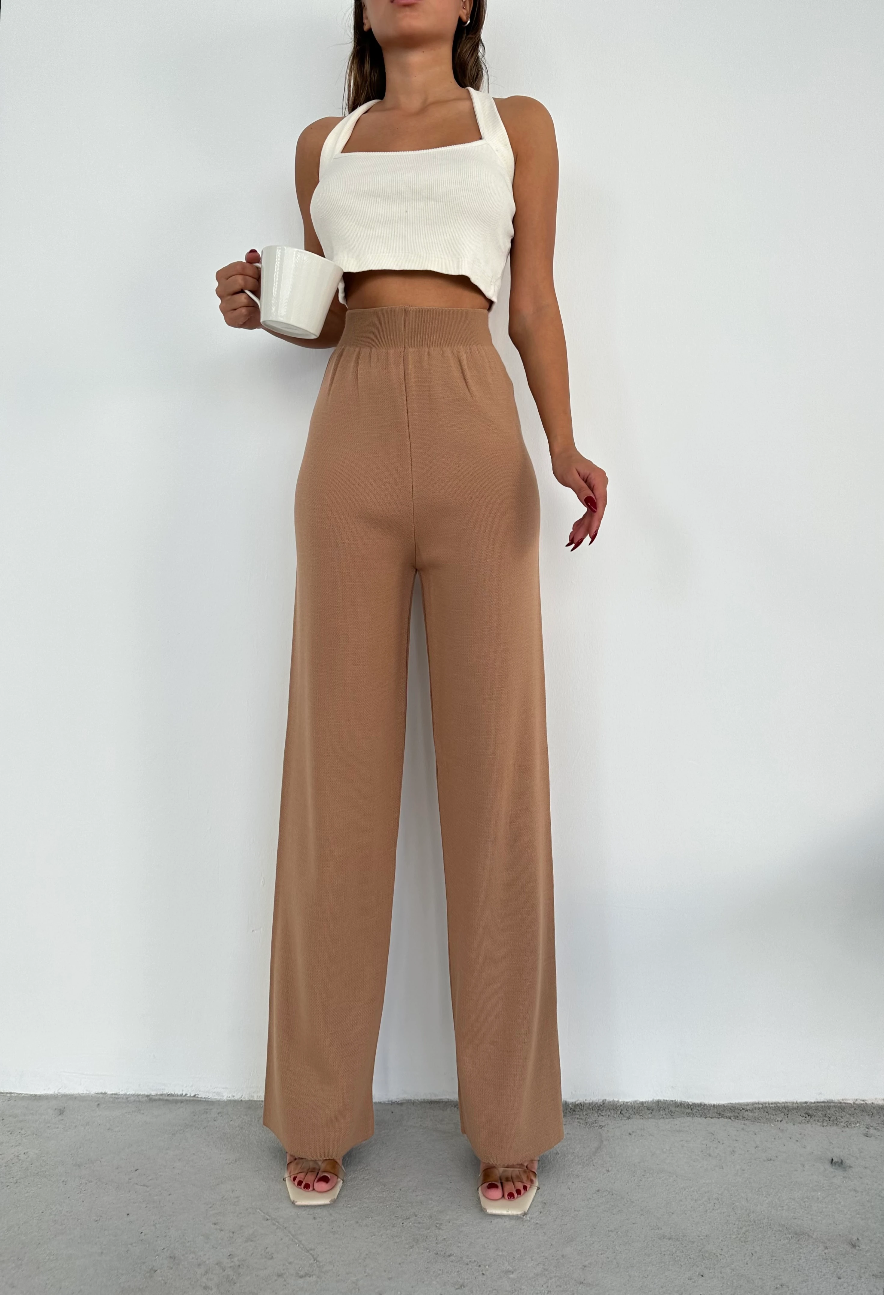 İPSİZ SADE BASİC PANTOLON - Karamel