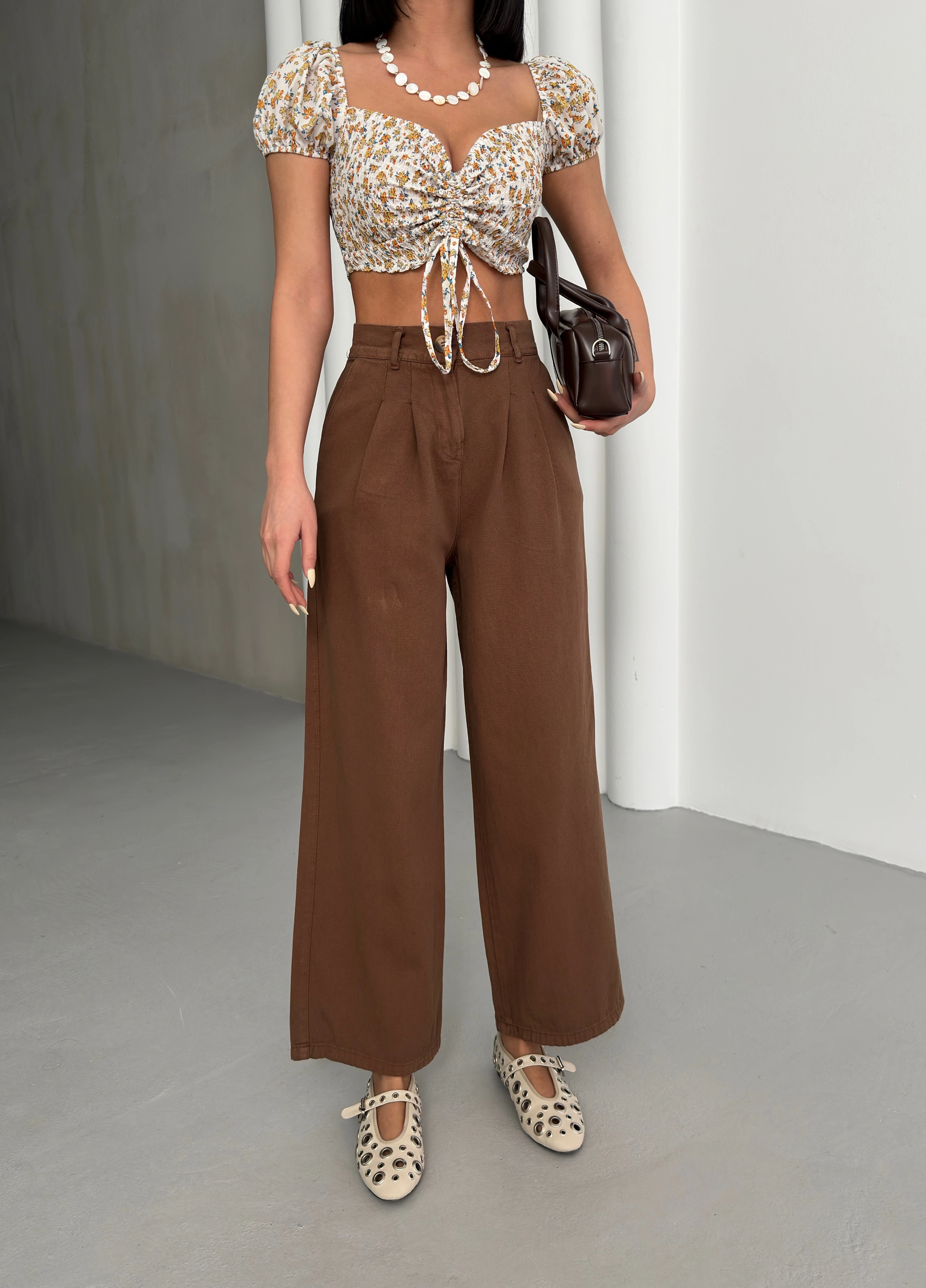 SADE GABARDİN PANTOLON - Karamel