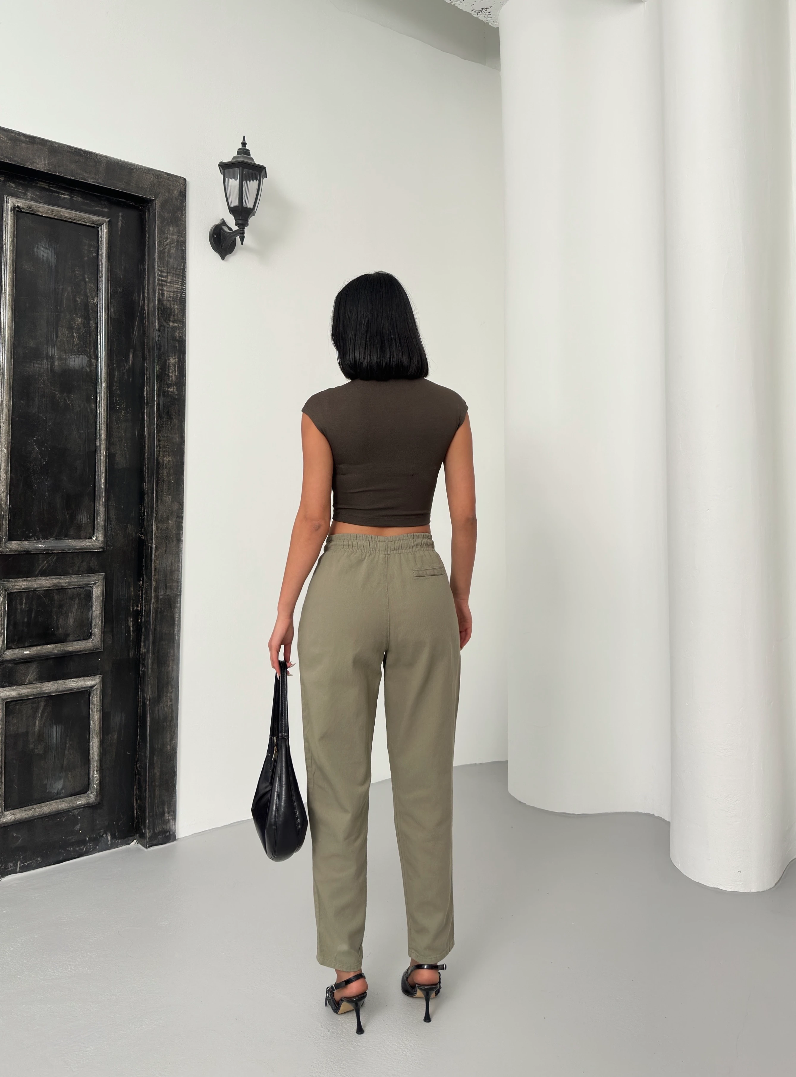 İPLİ HAVUÇ PAÇA PANTOLON - Haki