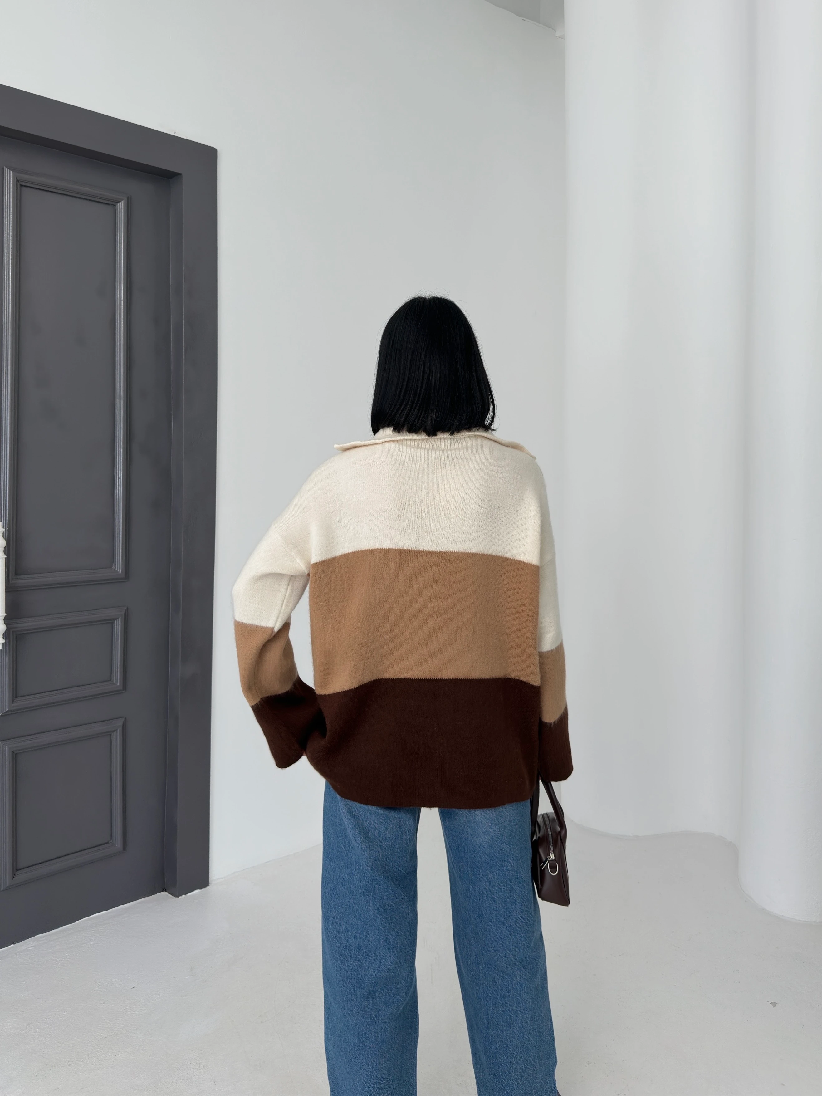 ÇOK RENK FERMUARLI KAZAK