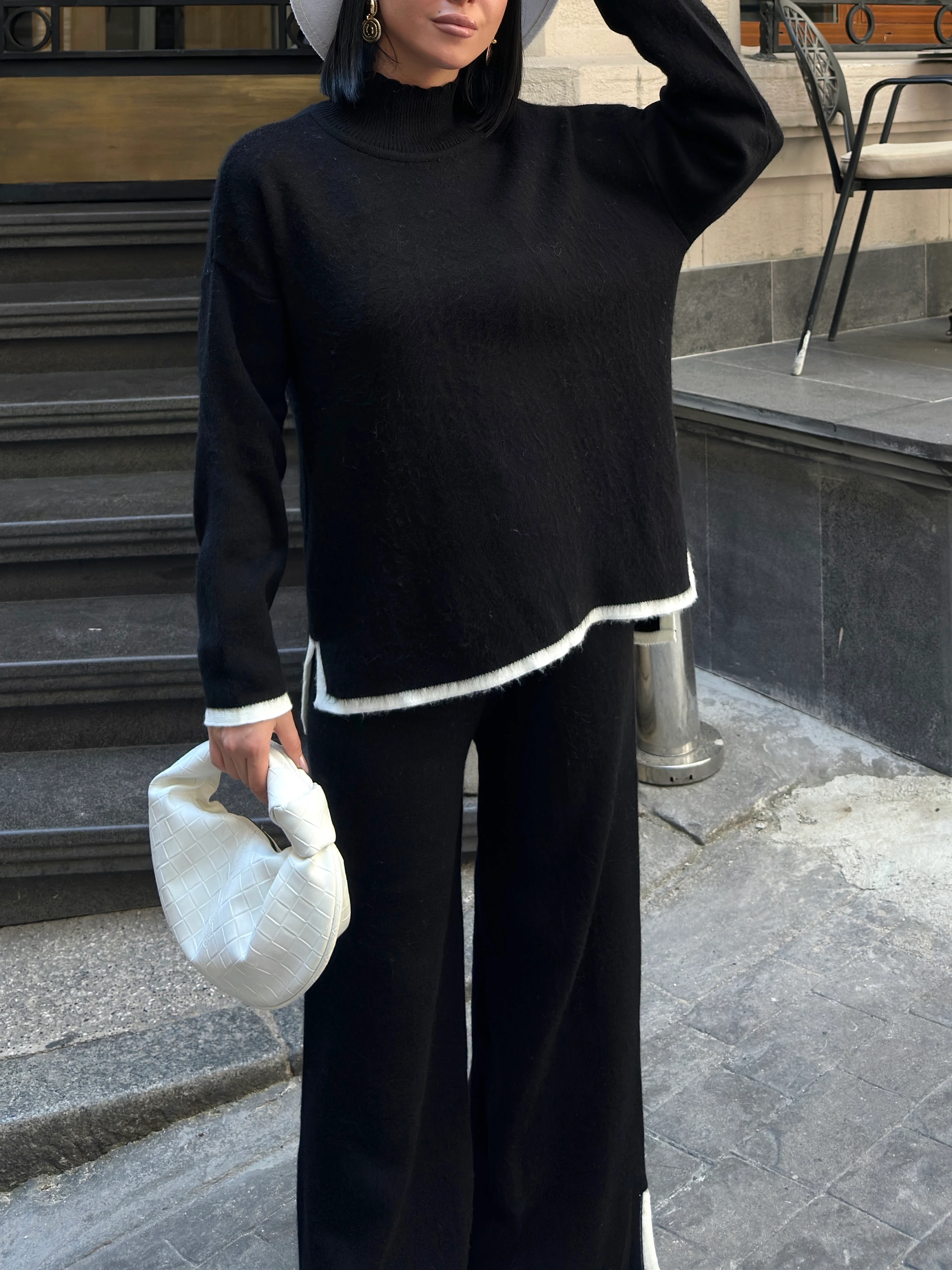 YIKAMALI YIRTMAÇLI TAKIM - Siyah