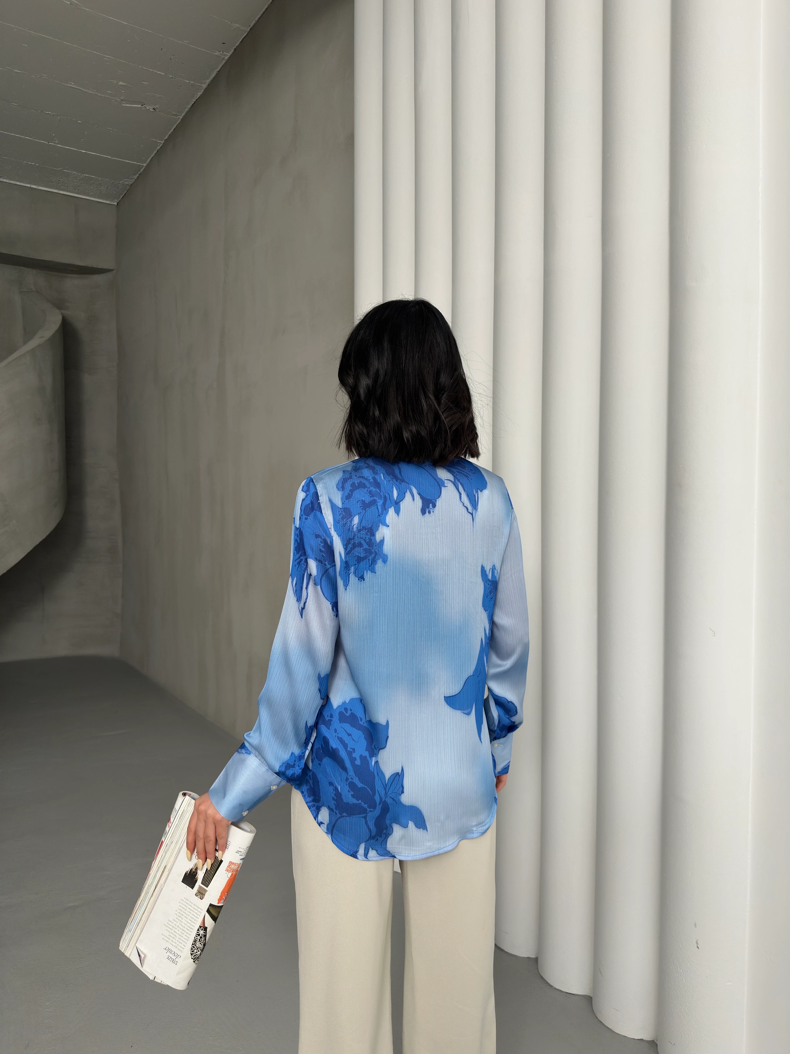 TOMURCUKLU GÜL DESEN GÖMLEK