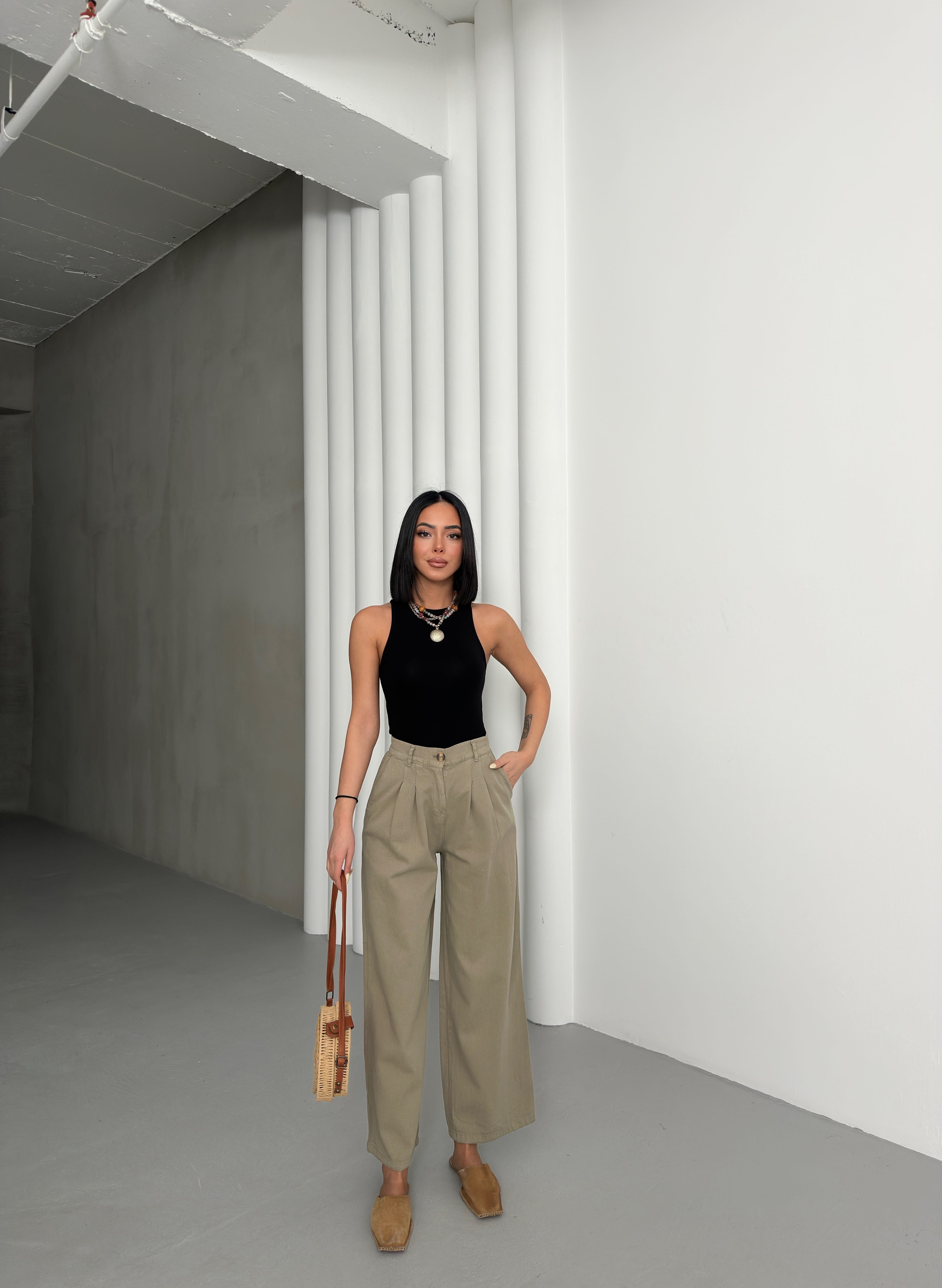 SADE GABARDİN PANTOLON - Haki