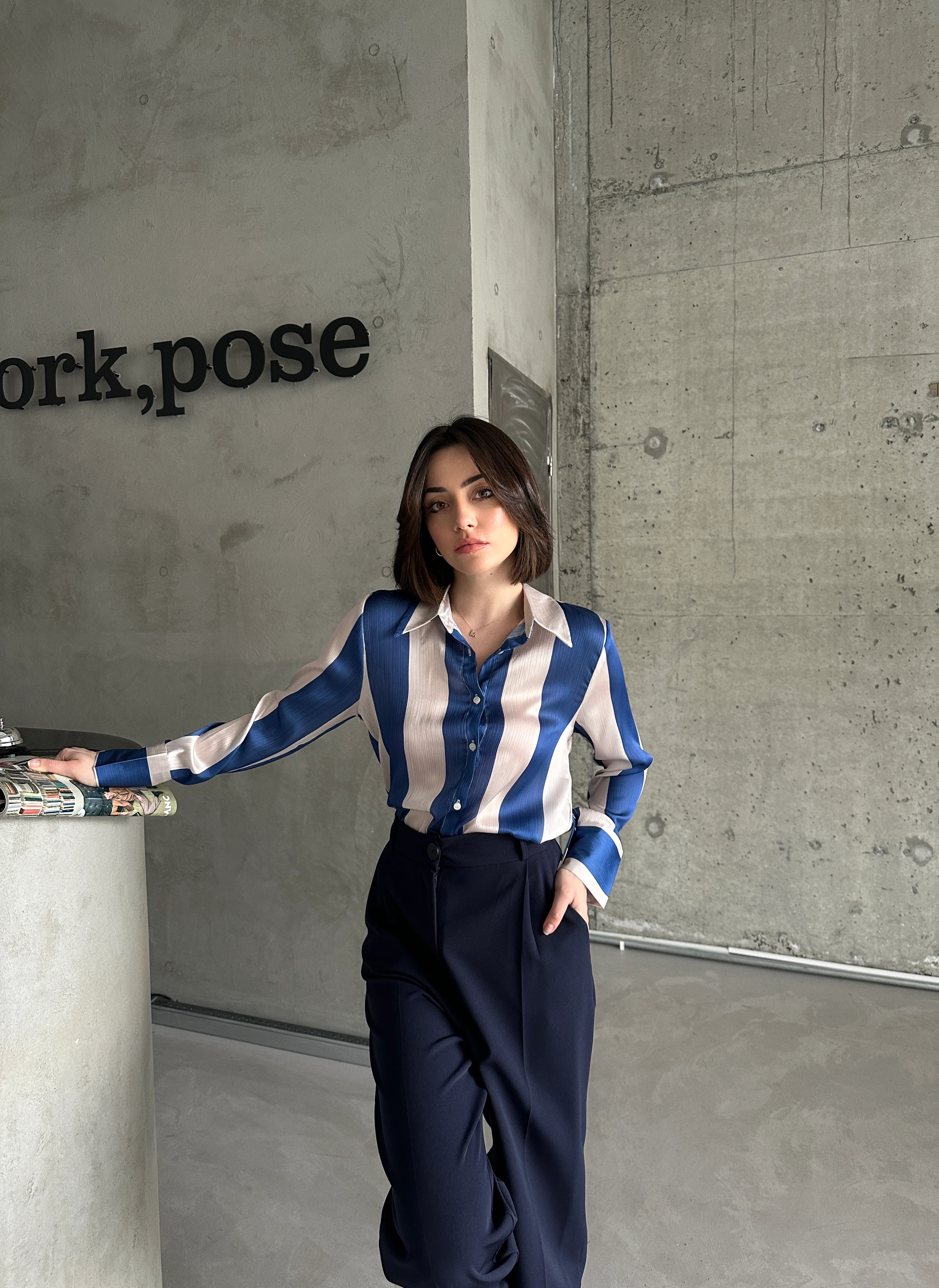 ŞERİT DESEN GÖMLEK