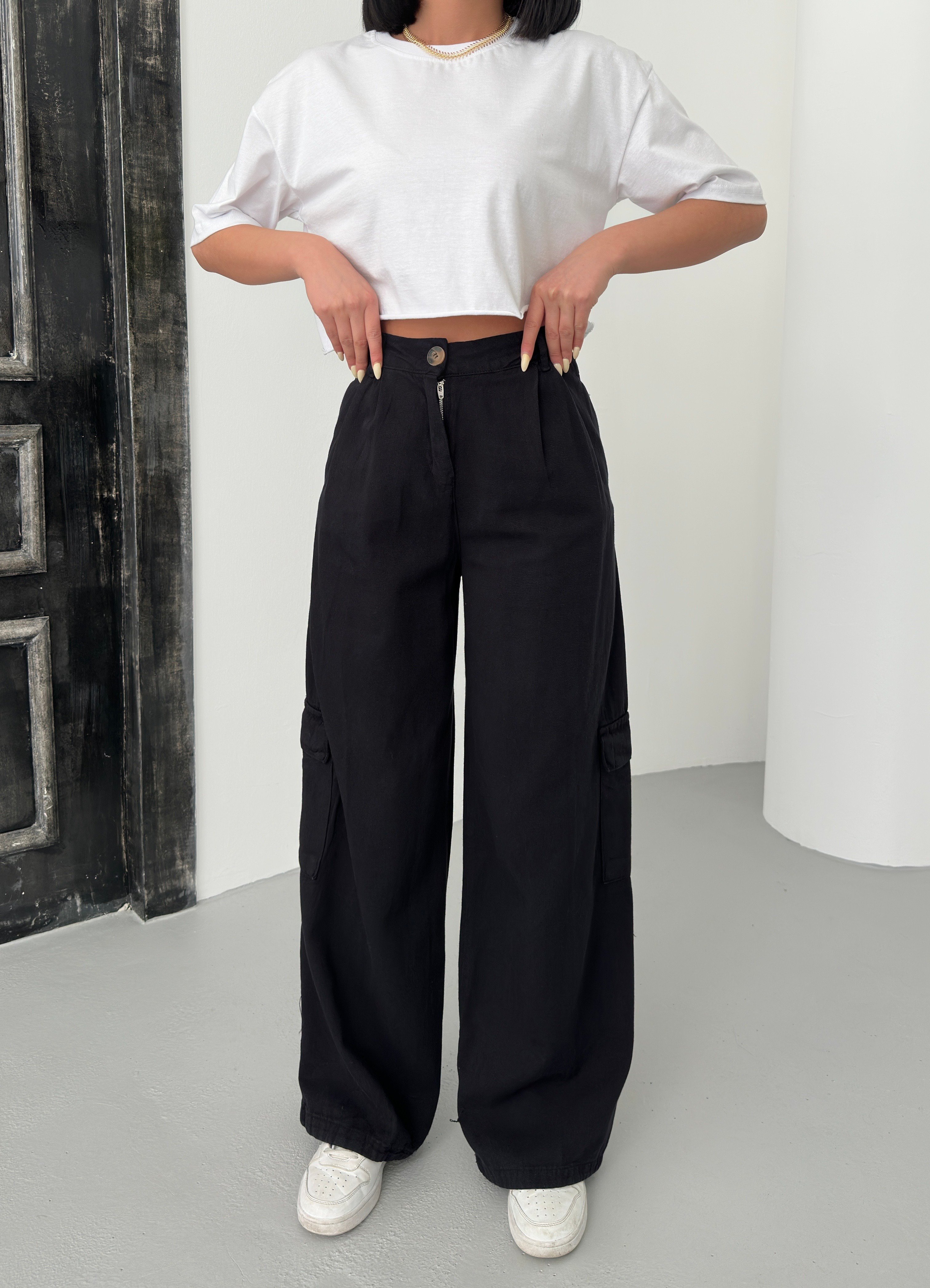 KARGO CEPLİ GABARDİN PANTOLON