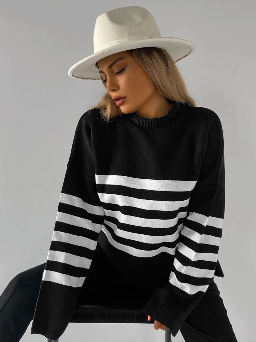 ÇİZGİLİ PİKE KAZAK