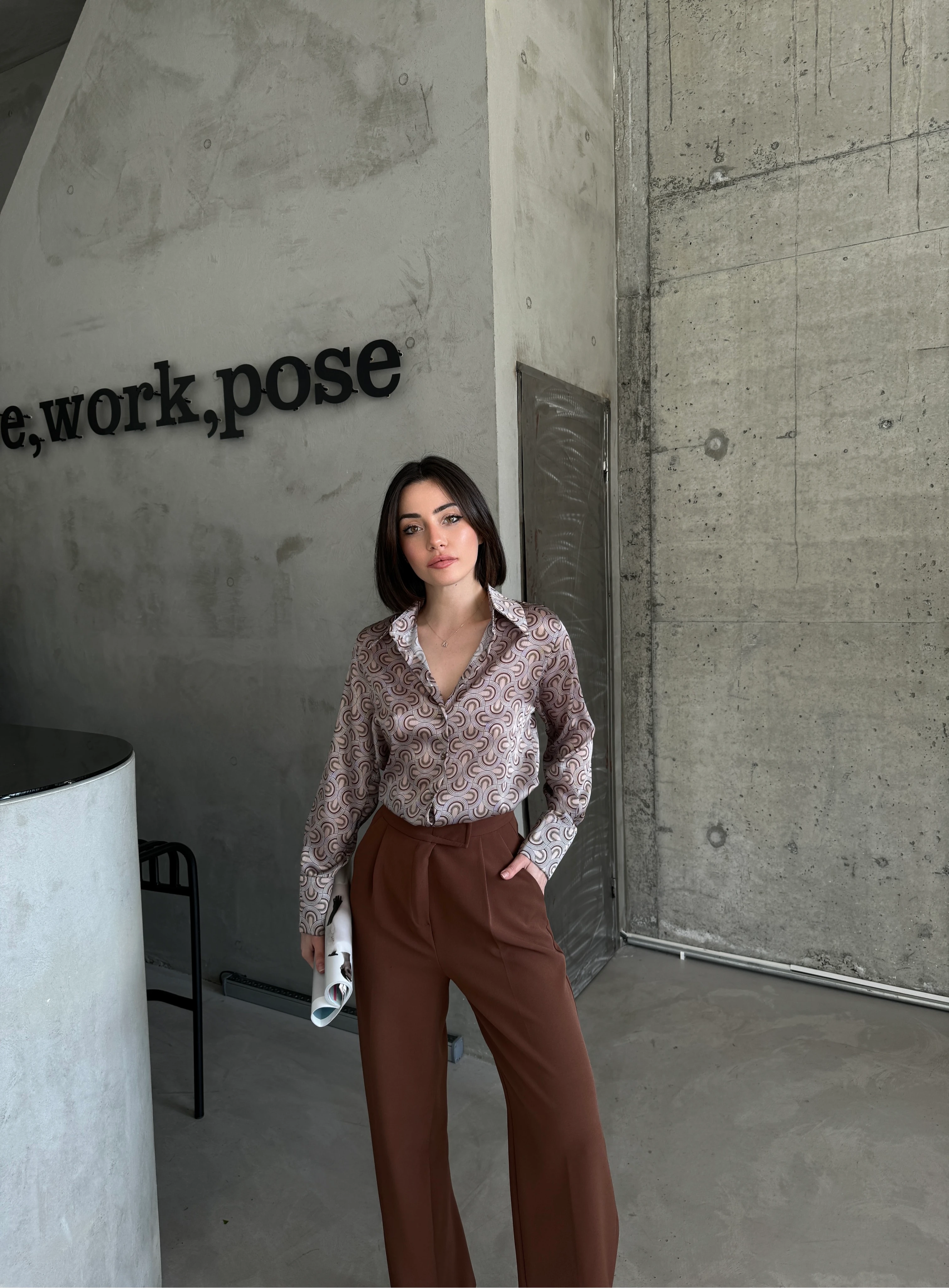 LABİRENT DESEN GÖMLEK