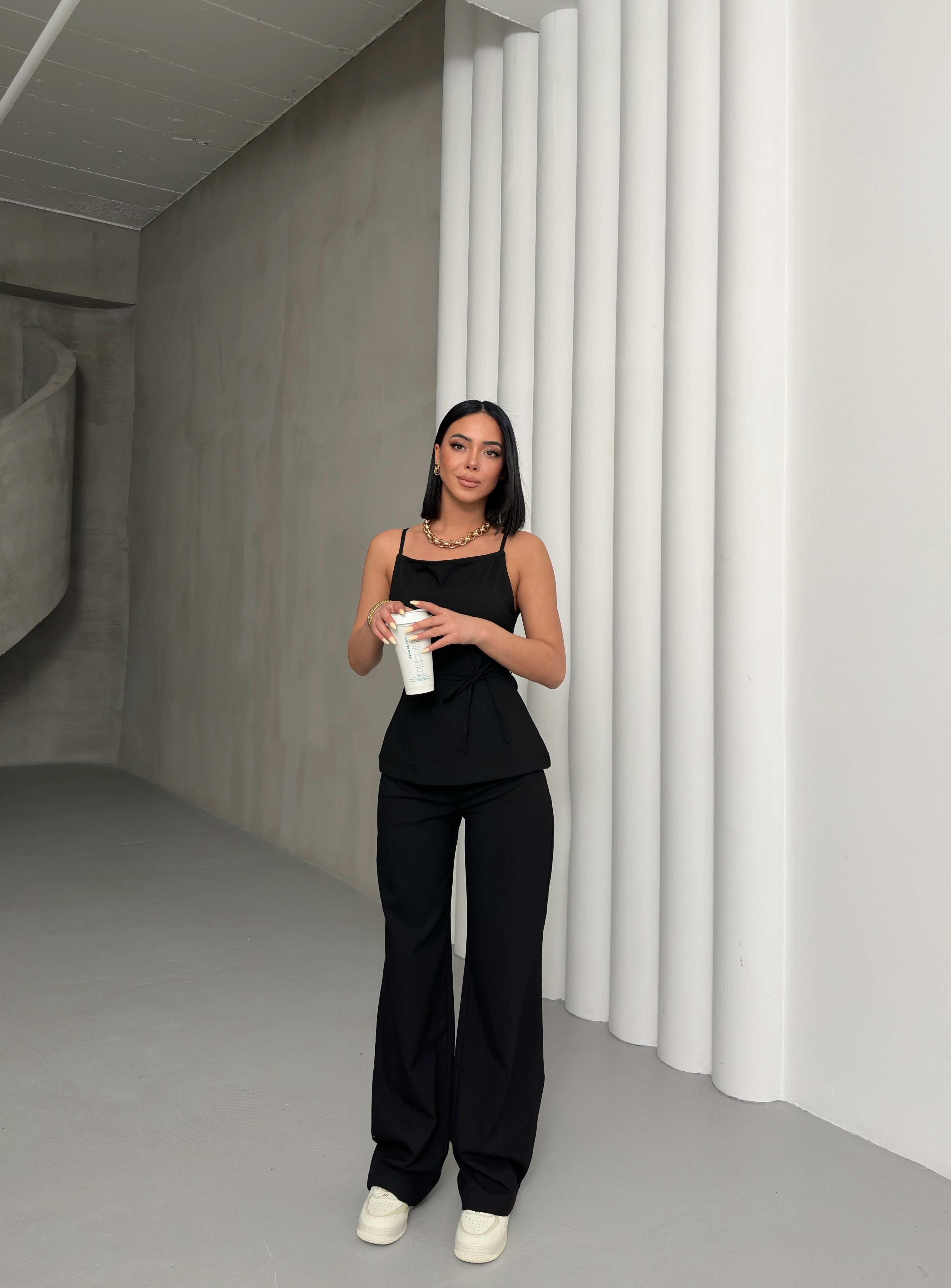 BİYE KEMERLİ ASKILI TAKIM - Lacivert