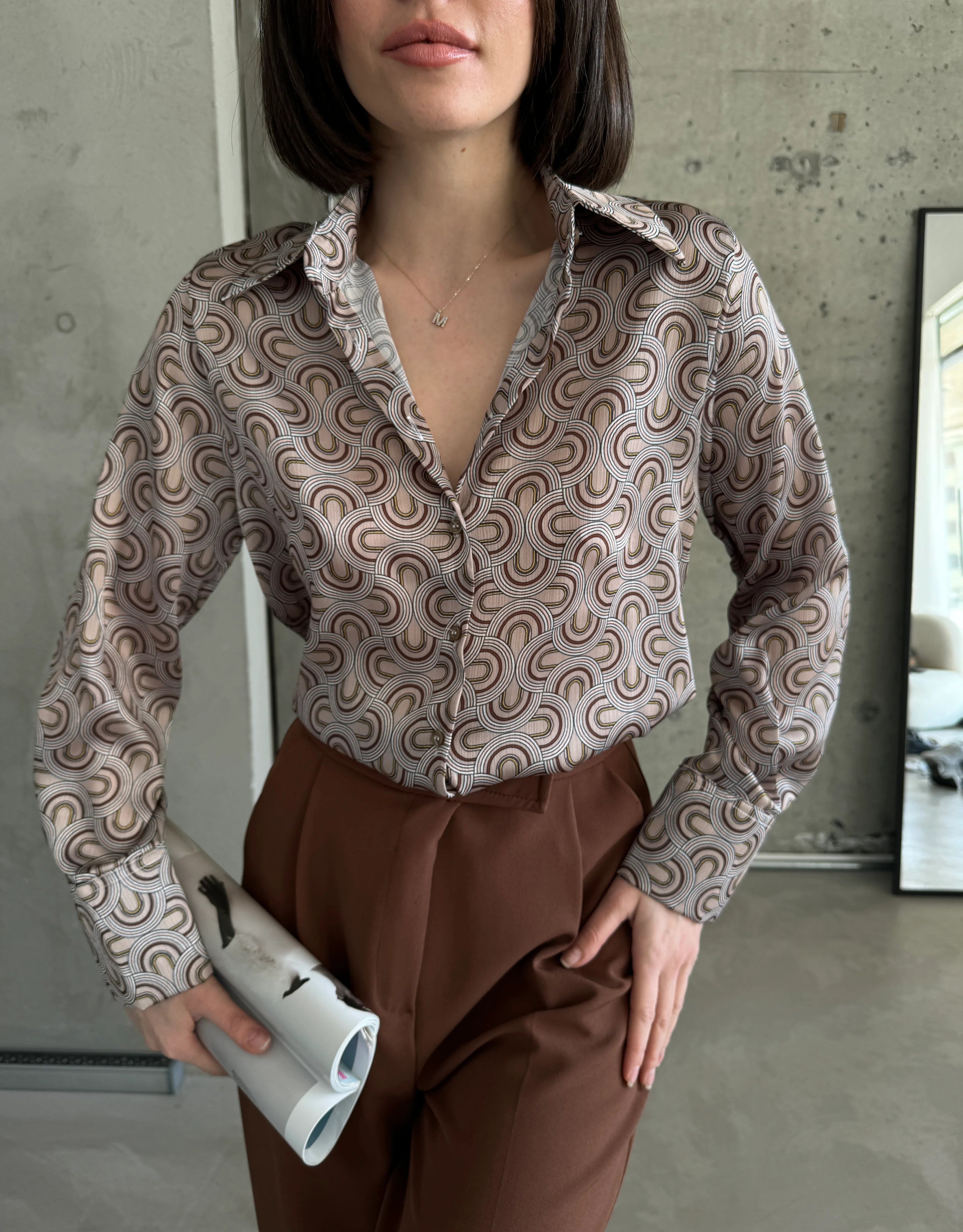 LABİRENT DESEN GÖMLEK