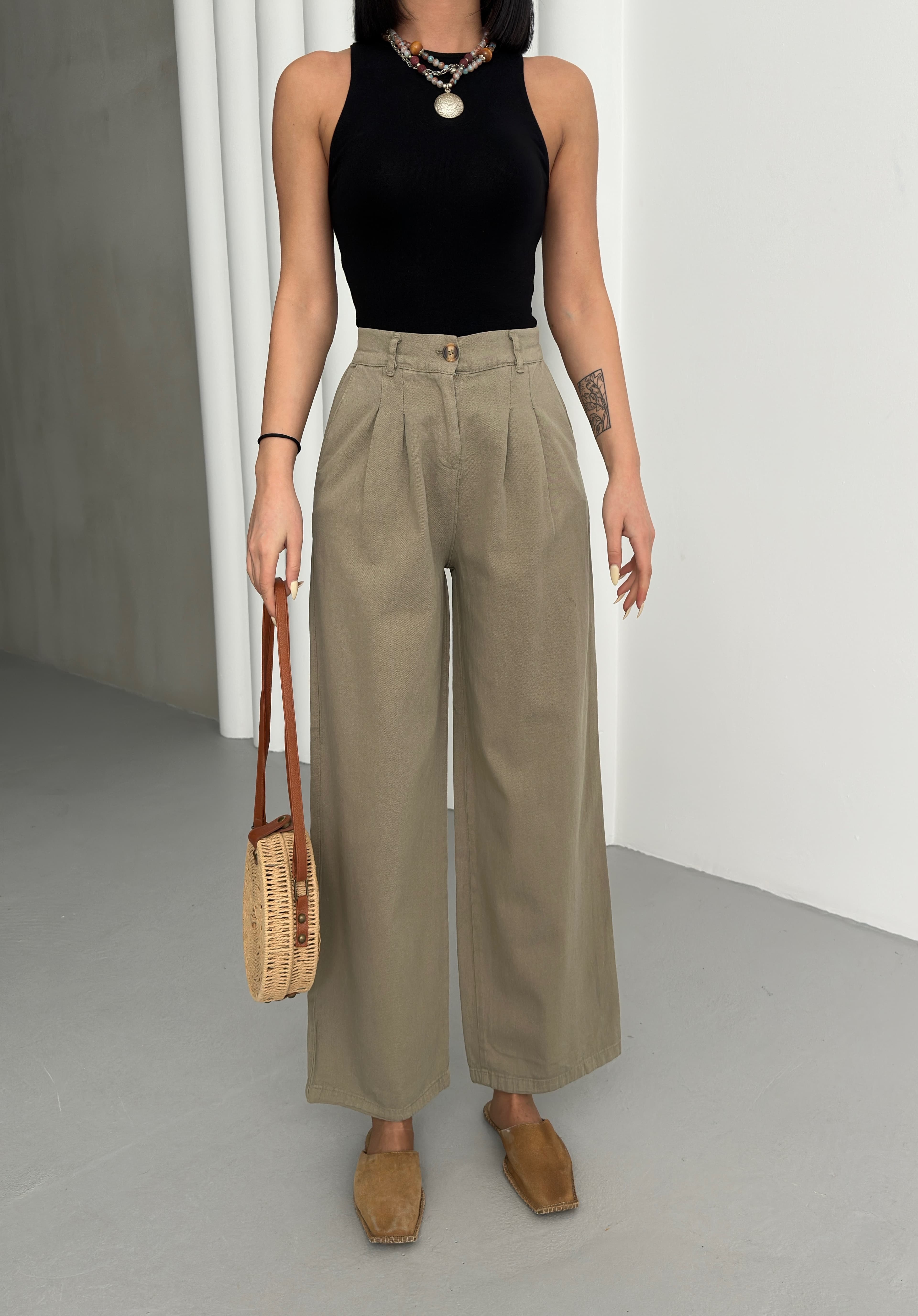 SADE GABARDİN PANTOLON - Haki