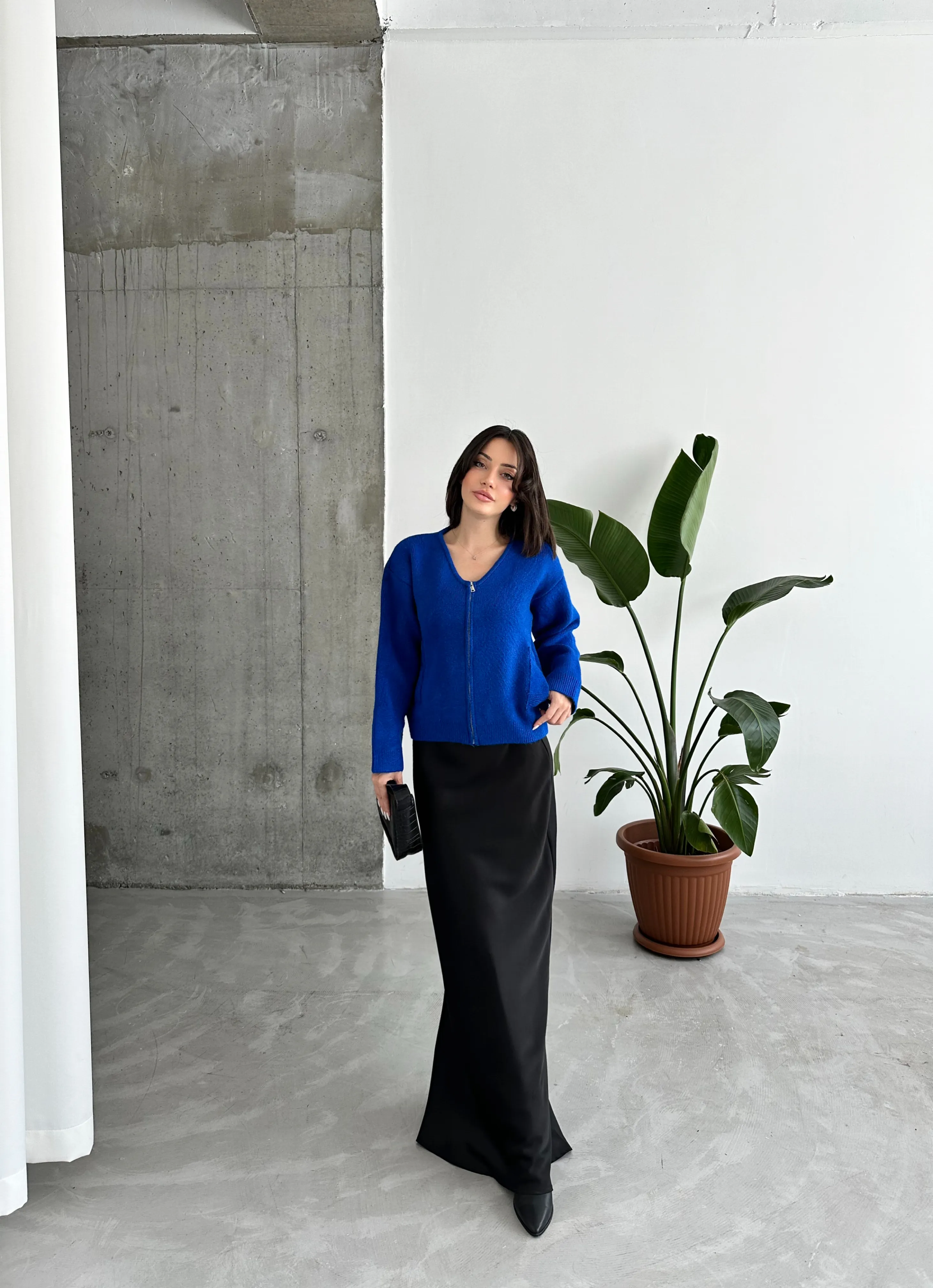 FERMUARLI ŞARDONLU KAZAK