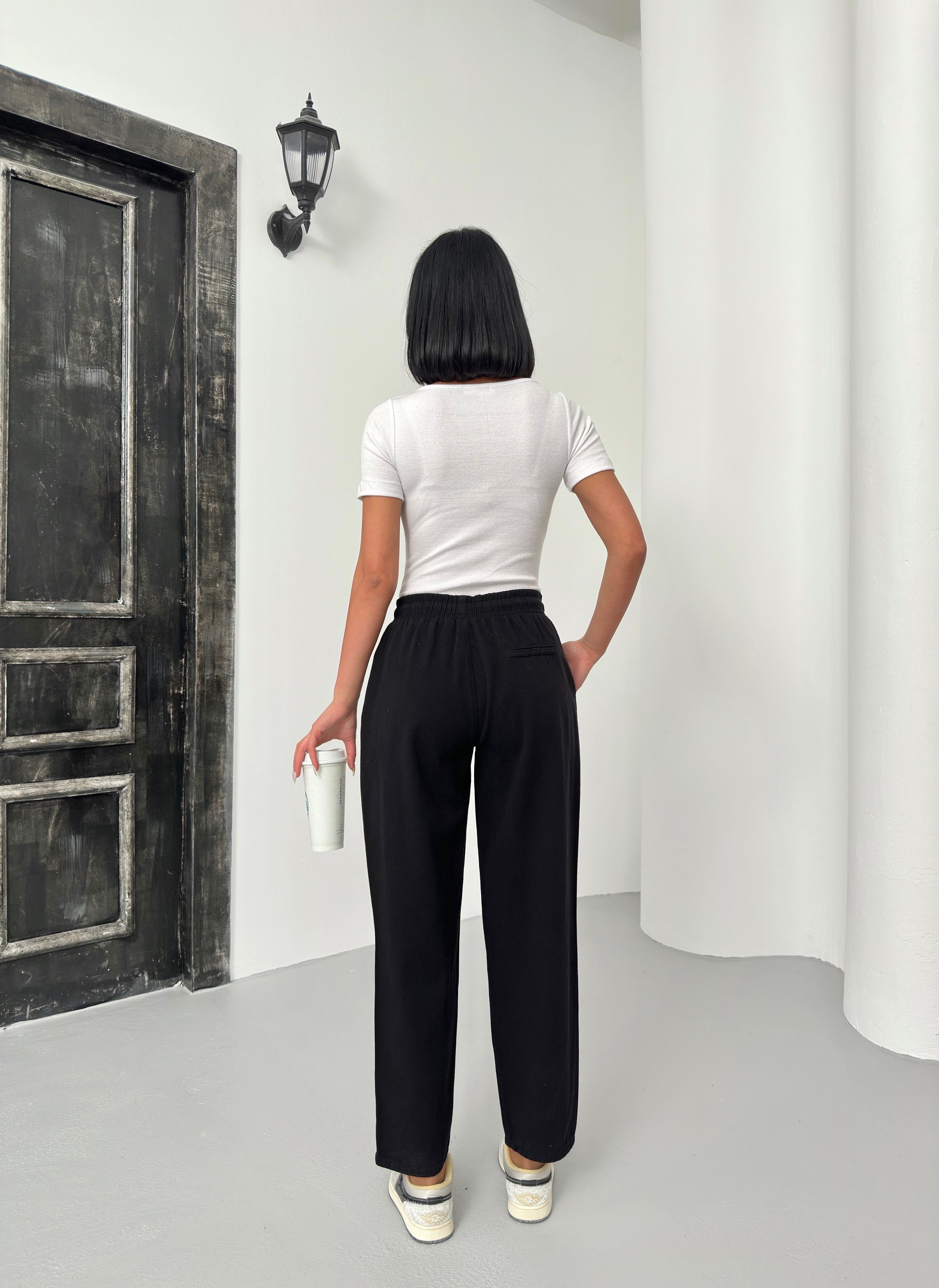 CEPLİ GABARDİN PANTOLON - Siyah
