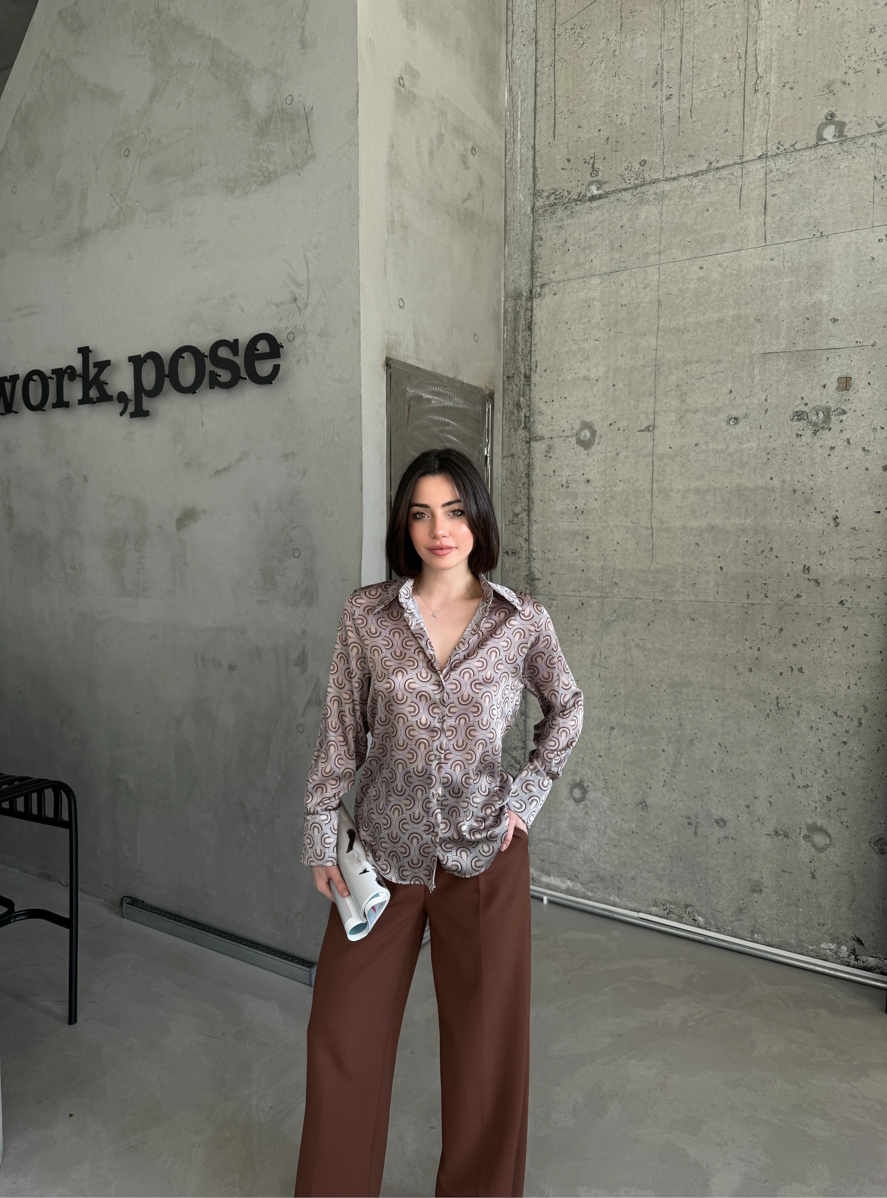 LABİRENT DESEN GÖMLEK