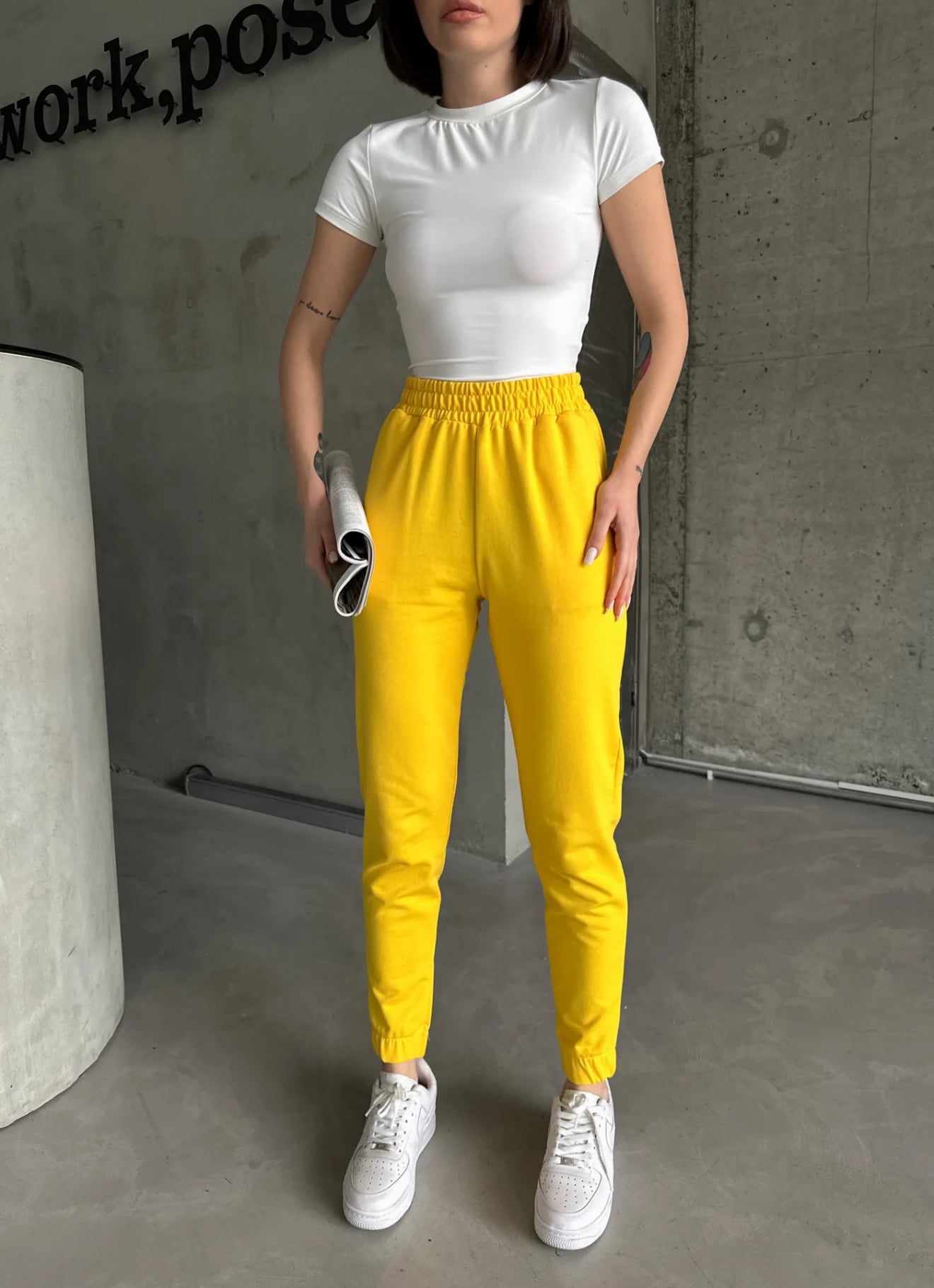 SADE EŞOFMAN ALTI - Sari